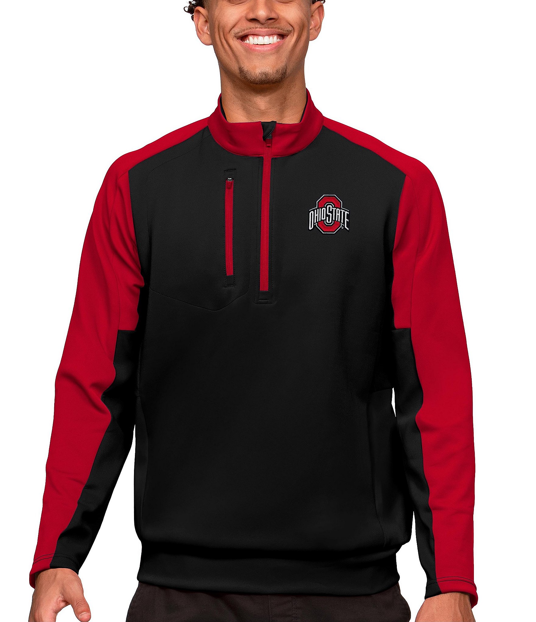 MLB Big & Tall Quarter-zip Hoodie in Red for Men