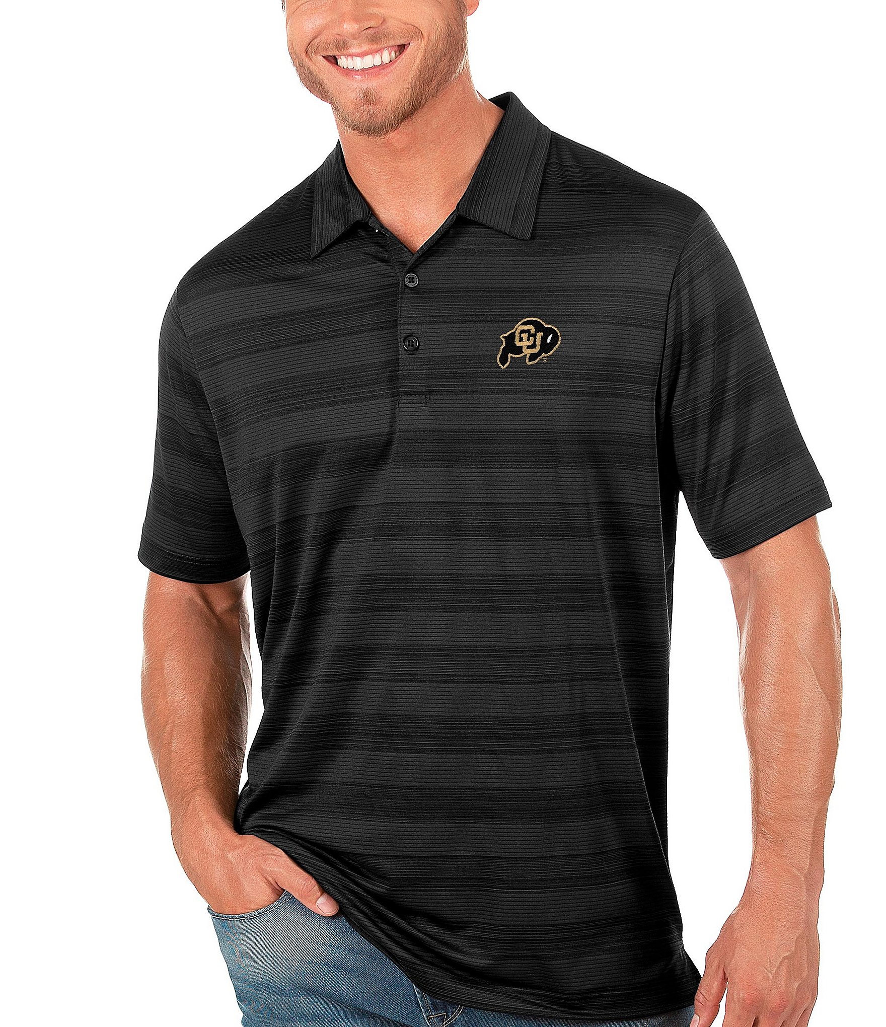 Detroit Lions Antigua Compass Polo - Black