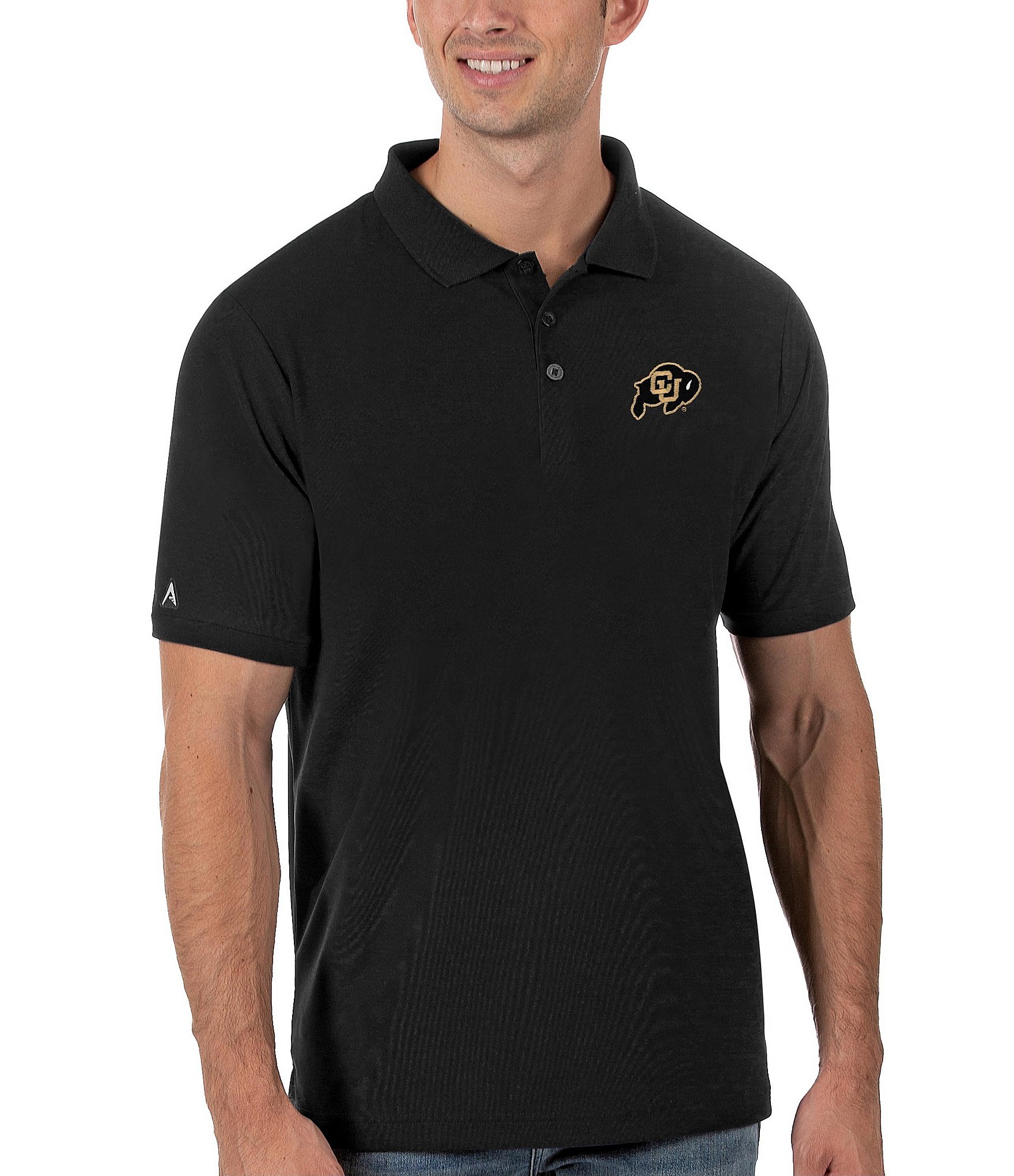 Men's Antigua Black Oakland Athletics Spark Polo Size: 3XL