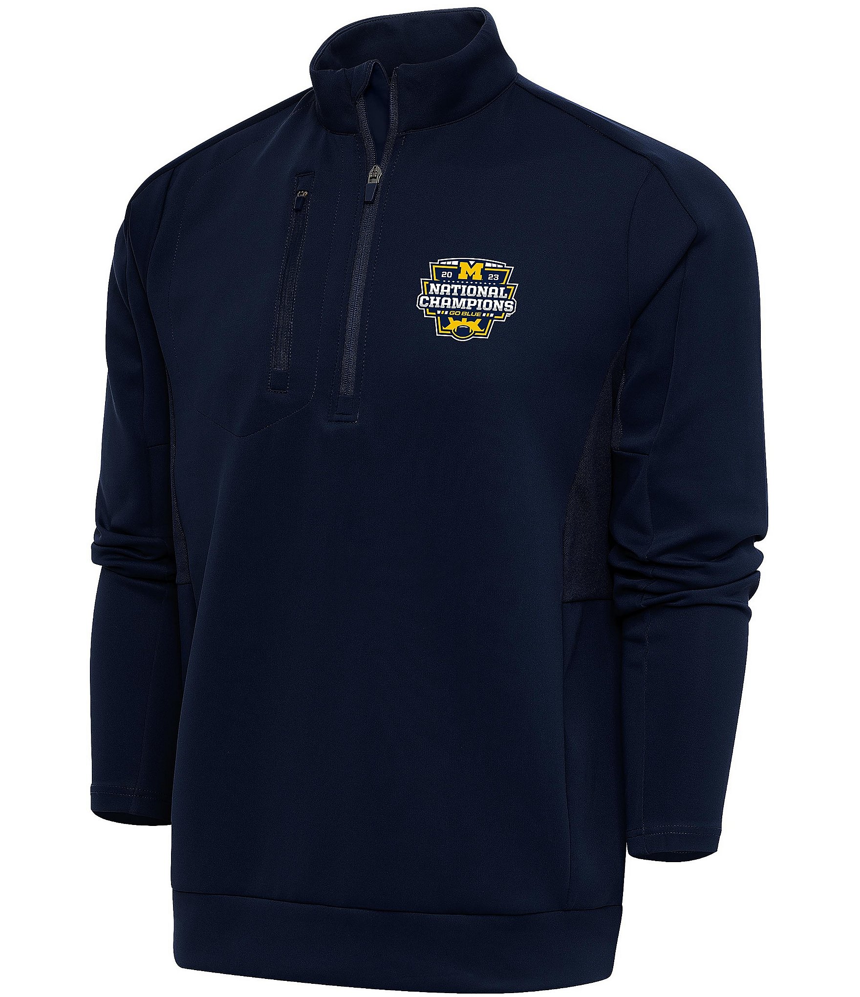 Antigua NCAA Michigan Wolverines 2023 National Champions Generation Quarter-Zip Pullover