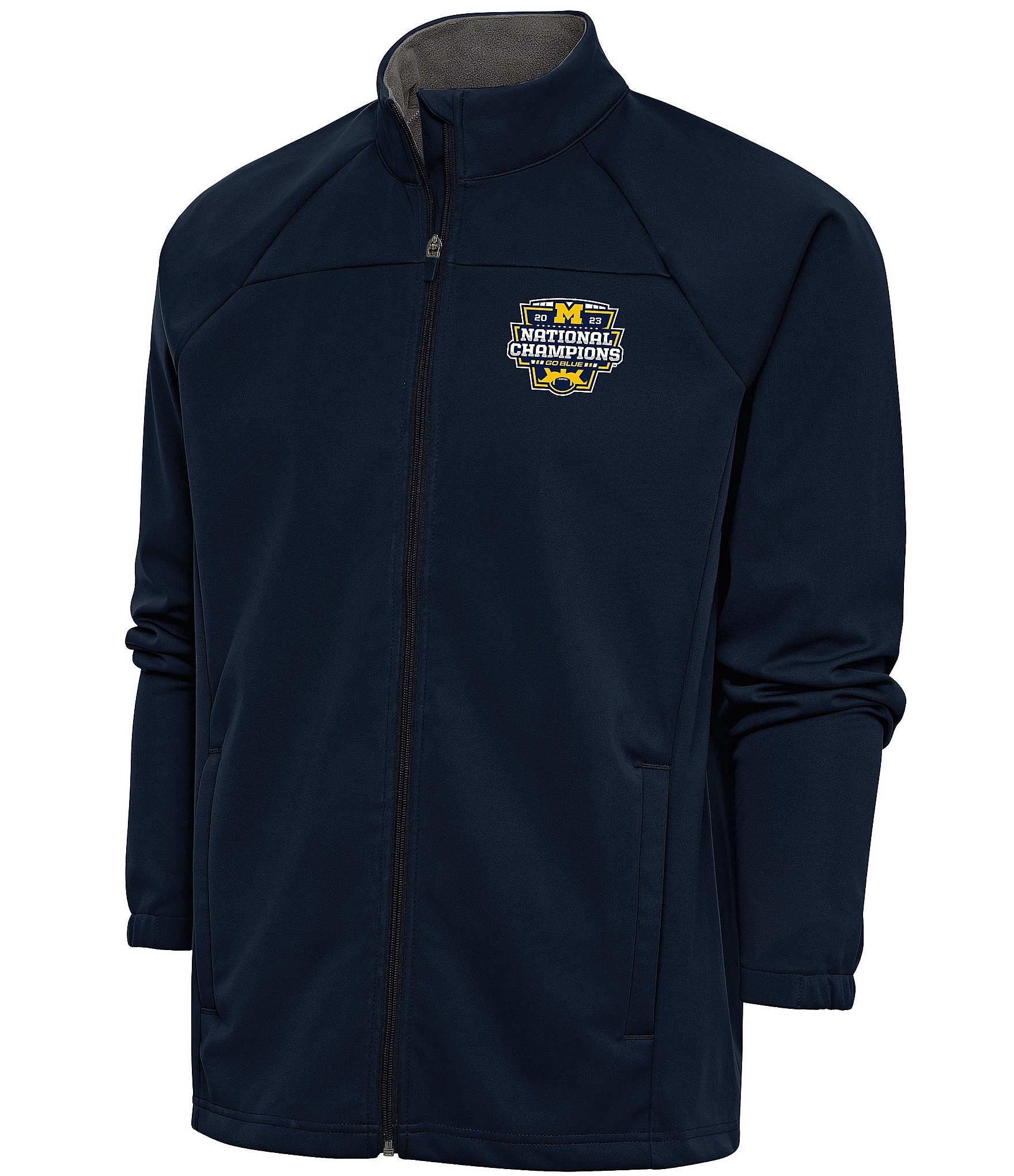 Antigua NCAA Michigan Wolverines 2023 National Champions Links Golf Full Zip Jacket