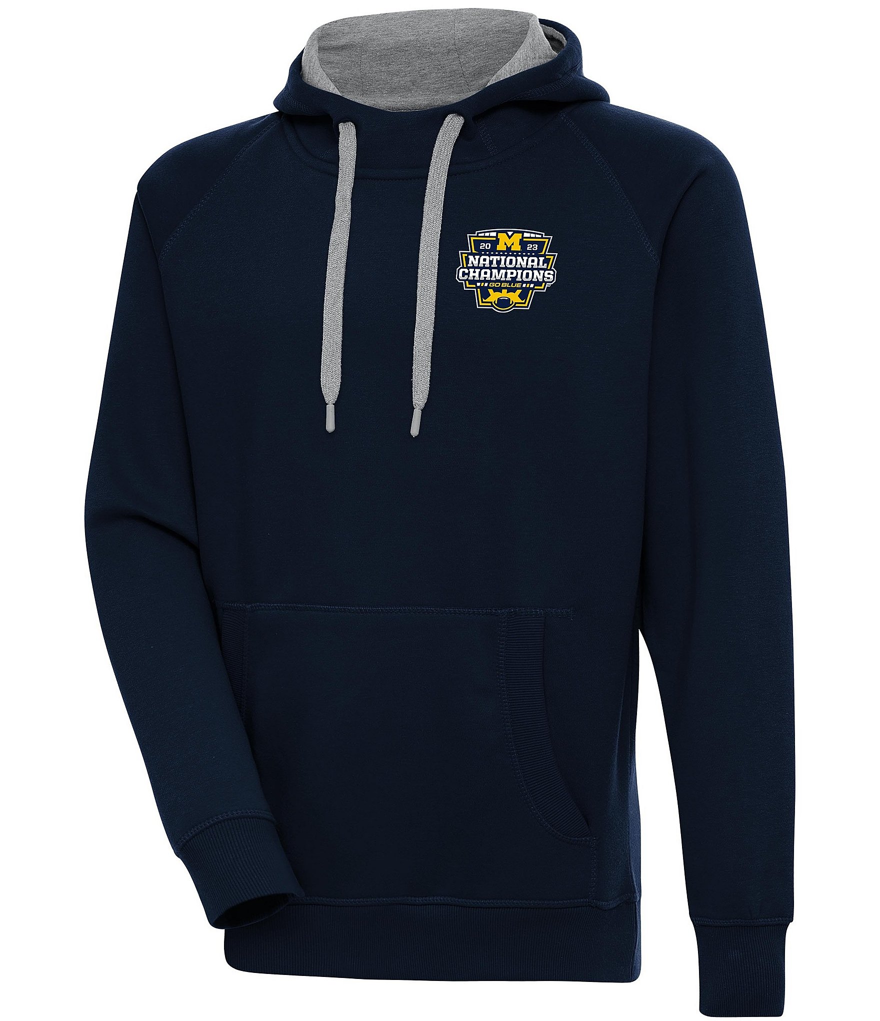 Antigua NCAA Michigan Wolverines 2023 National Champions Victory Hoodie