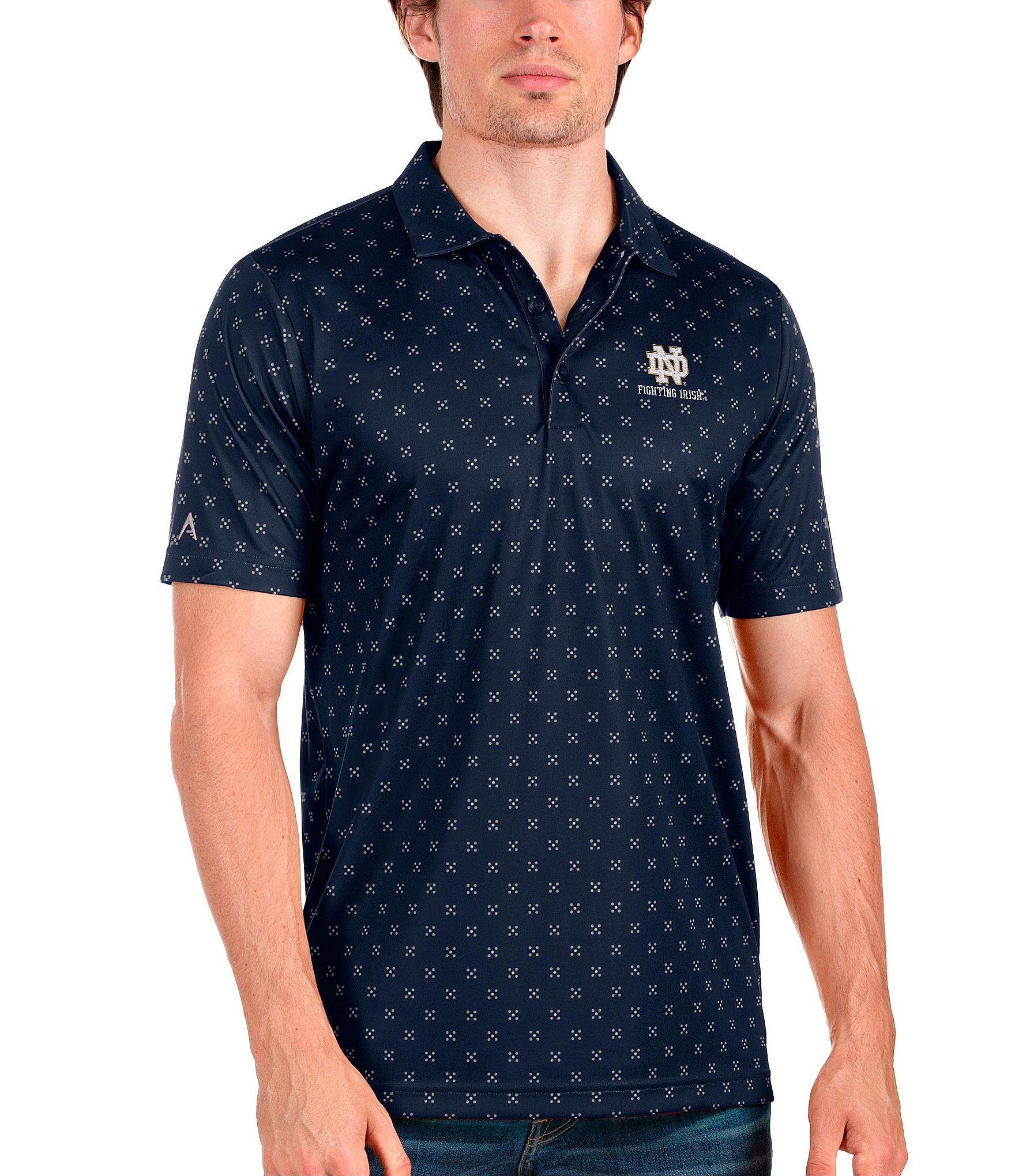 Antigua NCAA Notre Dame Fighting Irish Spark Short-Sleeve Polo Shirt