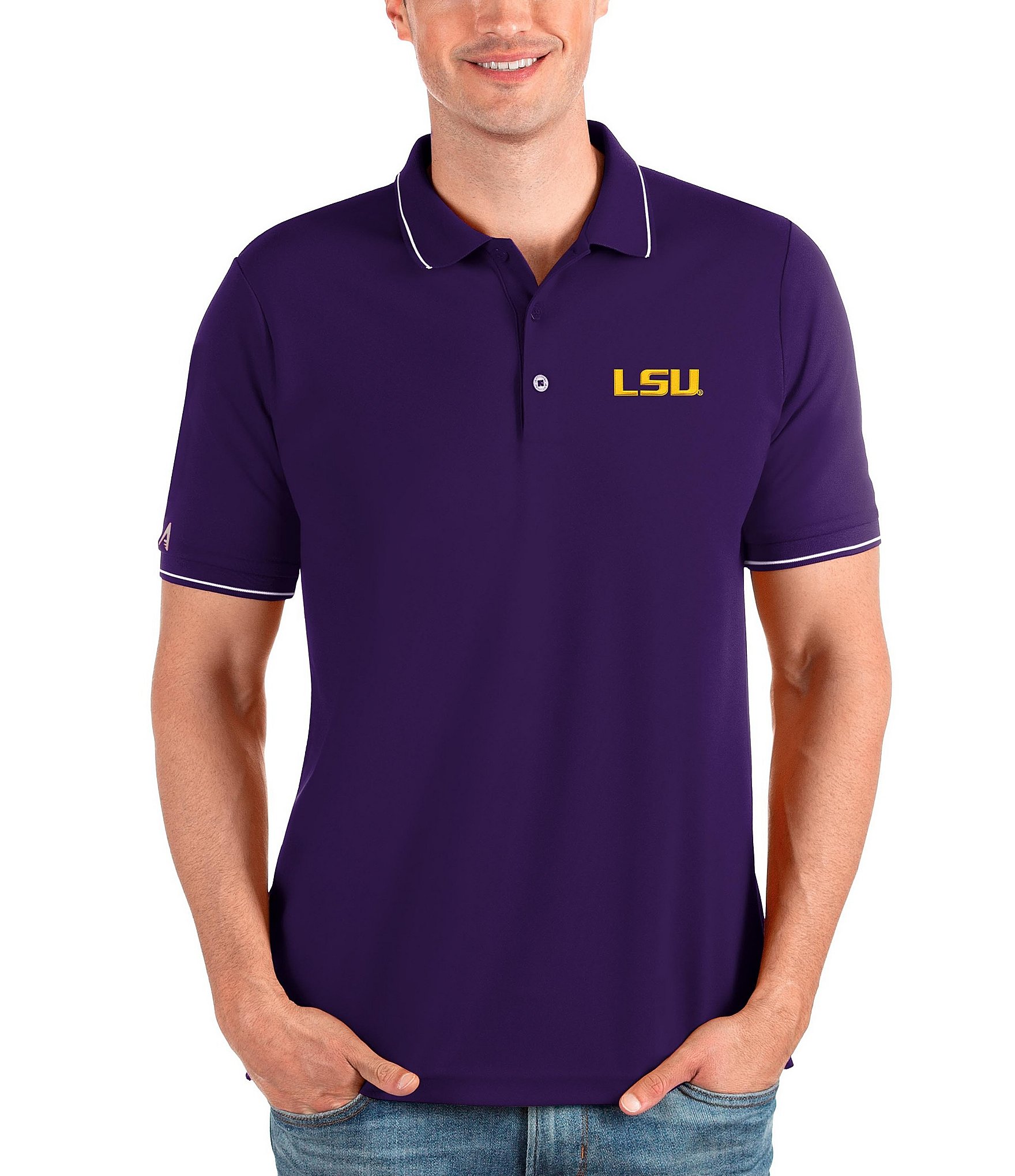 Antigua NCAA SEC Affluent Short-Sleeve Polo Shirt