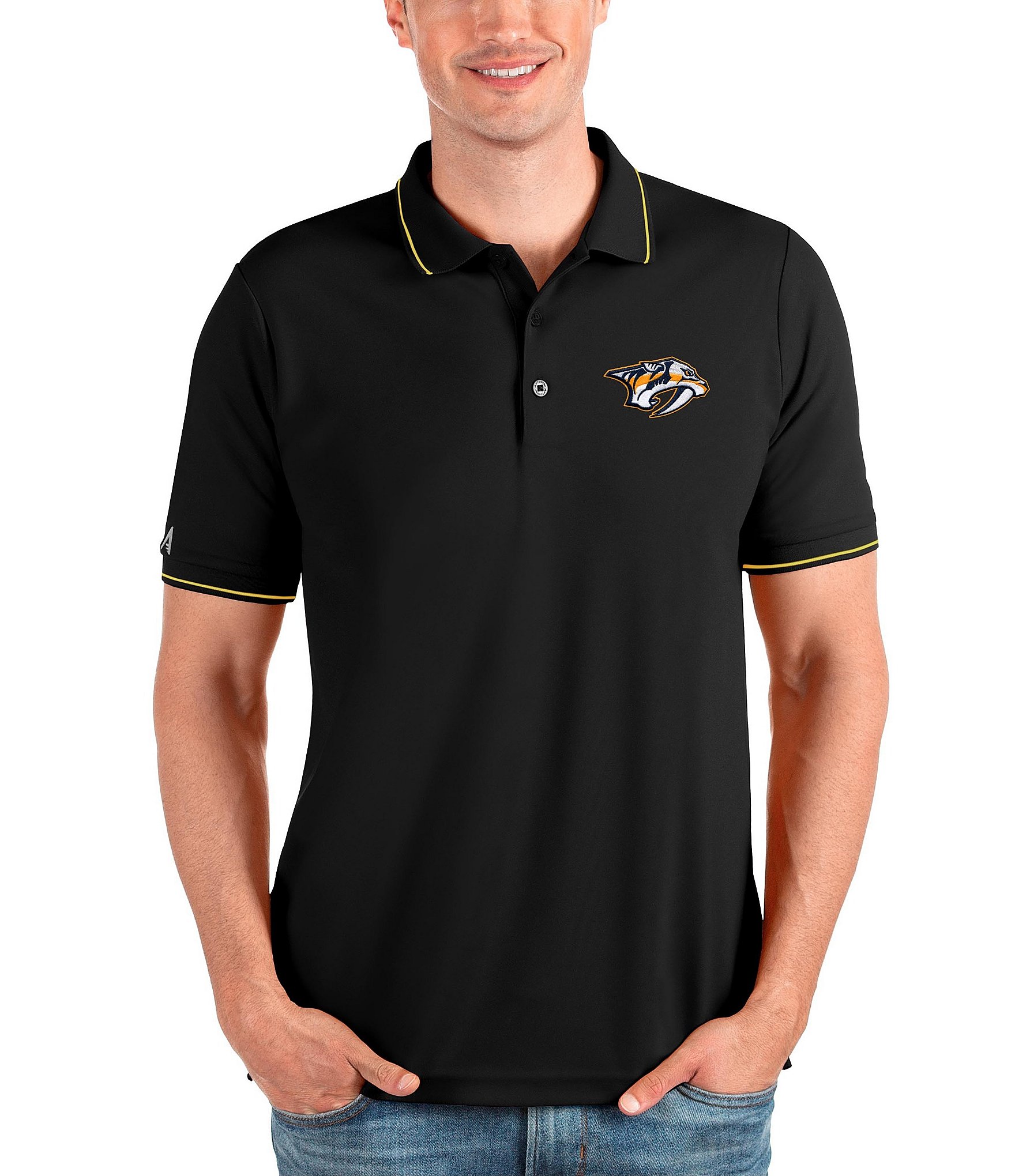 Jacksonville Jaguars Cutter & Buck Prospect Textured Stretch Polo