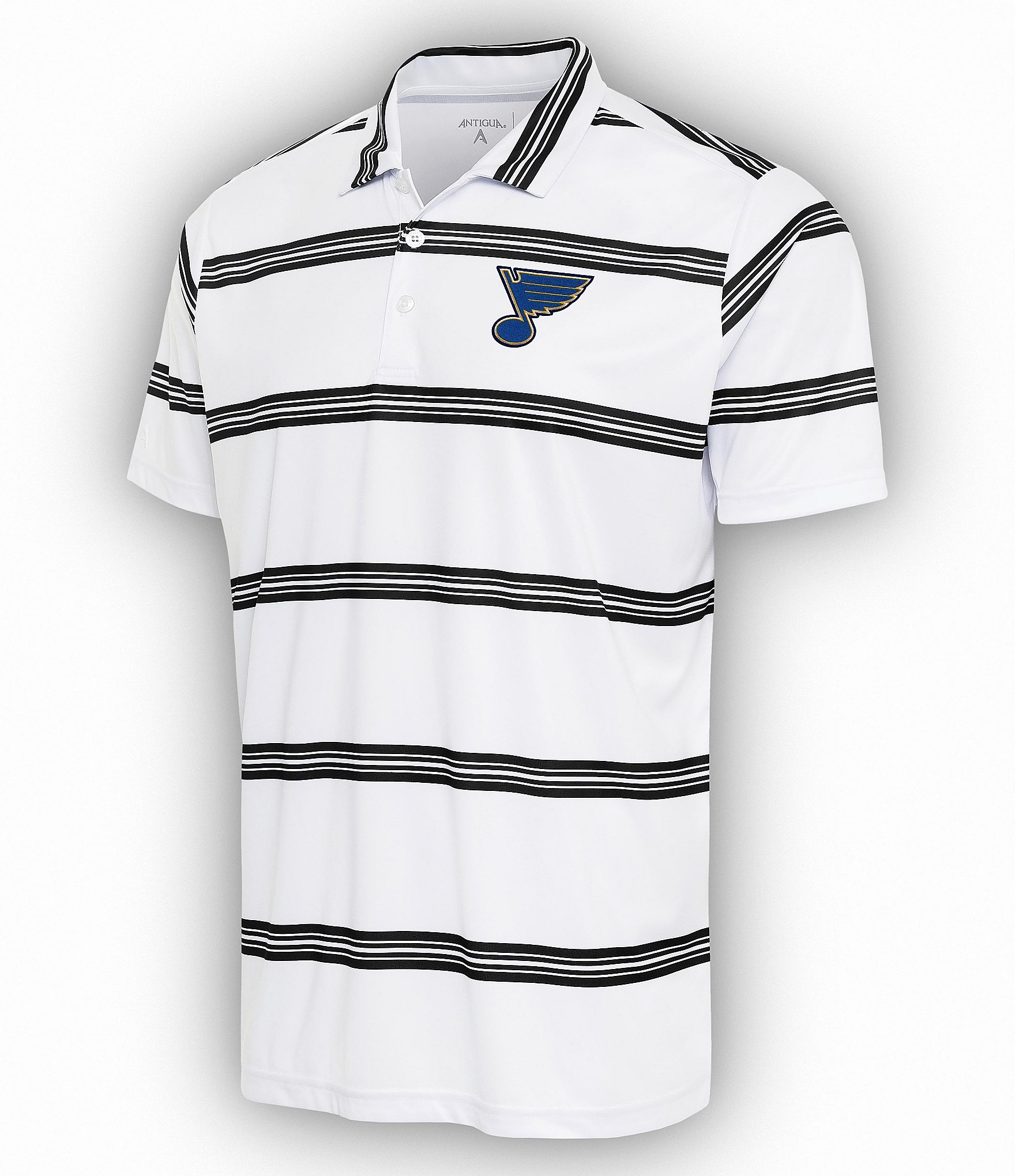 Antigua Denver Broncos White/Black Groove Polo