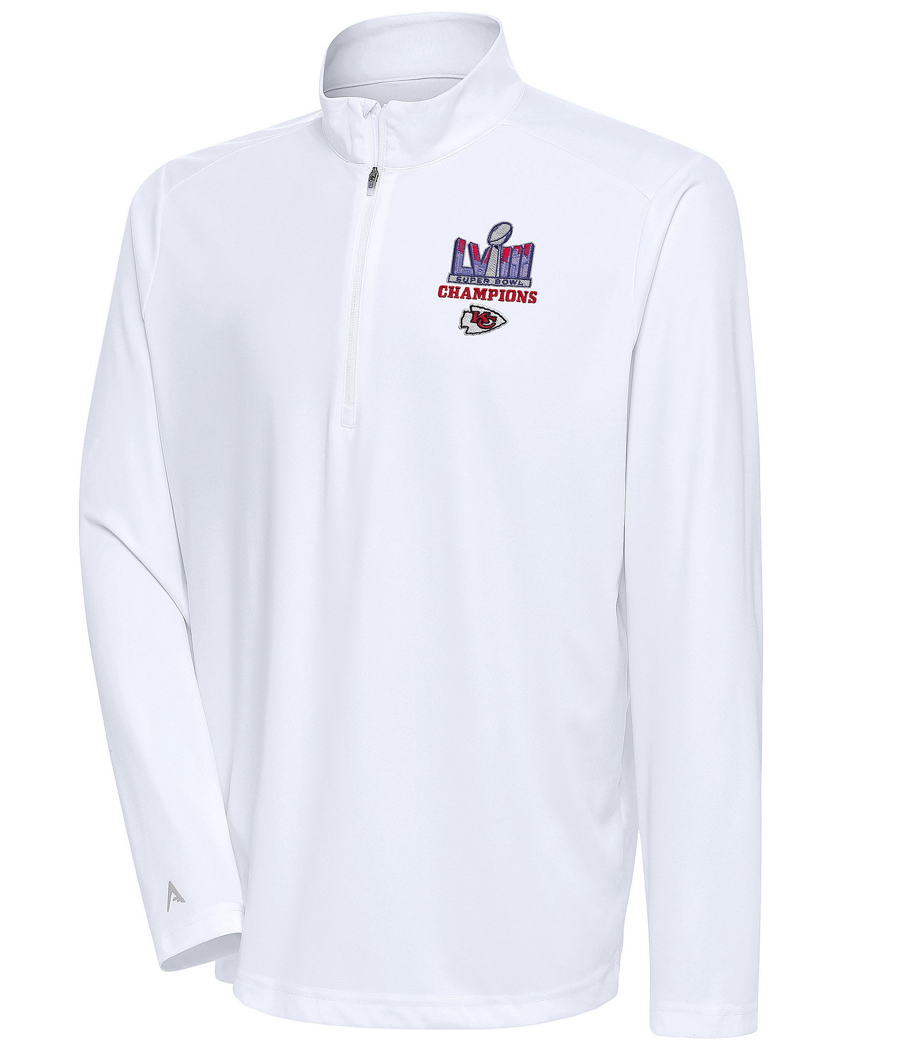 Antigua Super Bowl LVIII Kansas City Chiefs Champions Tribute Quarter-Zip Pullover