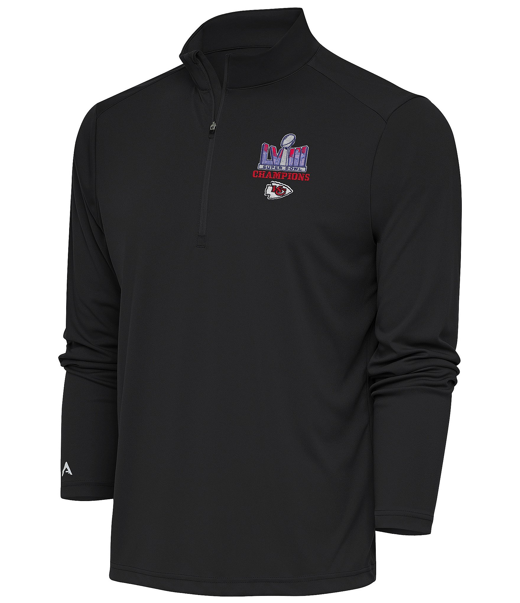 Antigua Super Bowl LVIII Kansas City Chiefs Champions Tribute Quarter-Zip Pullover