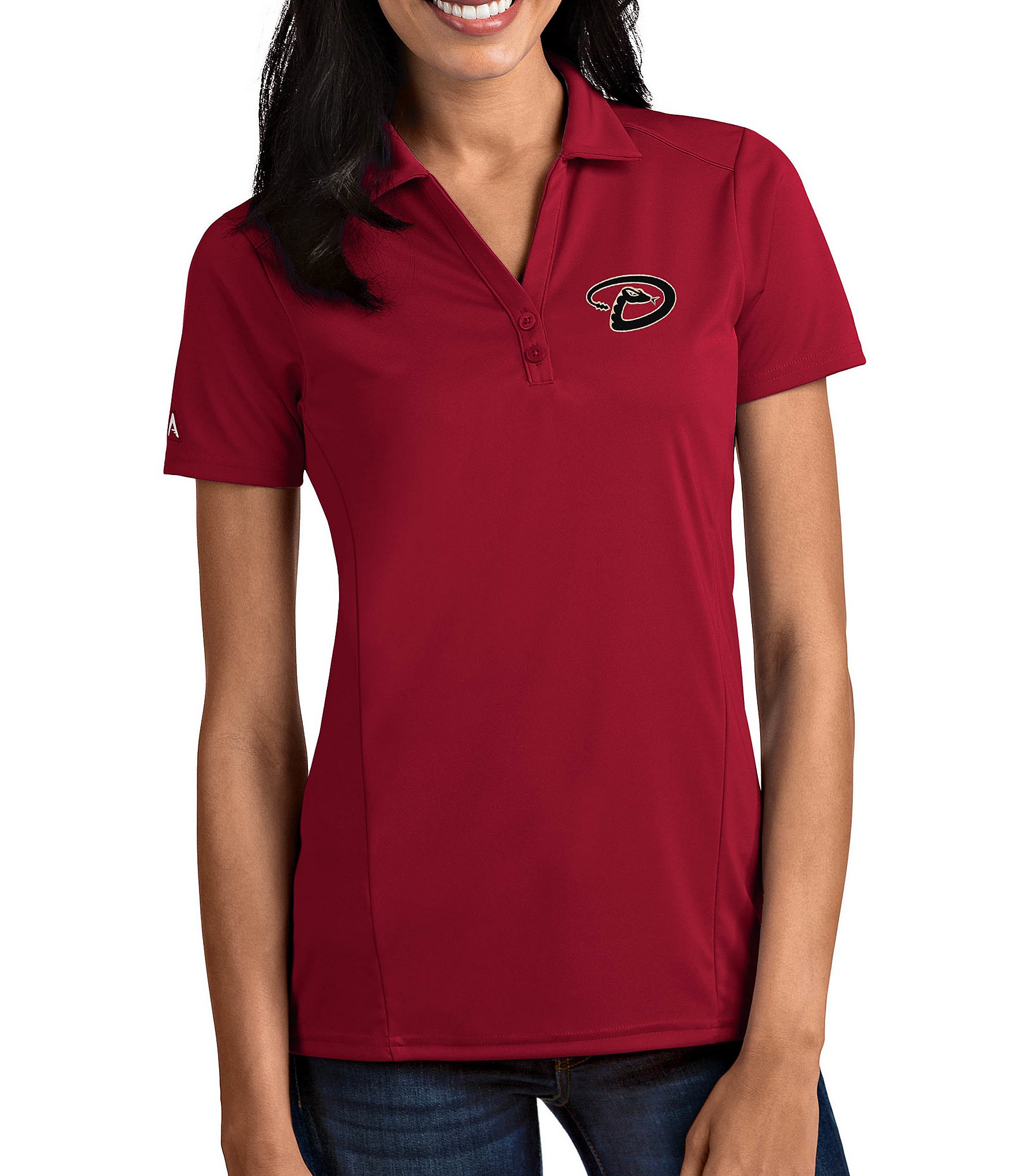 arizona juniors womens short sleeve polo shirt