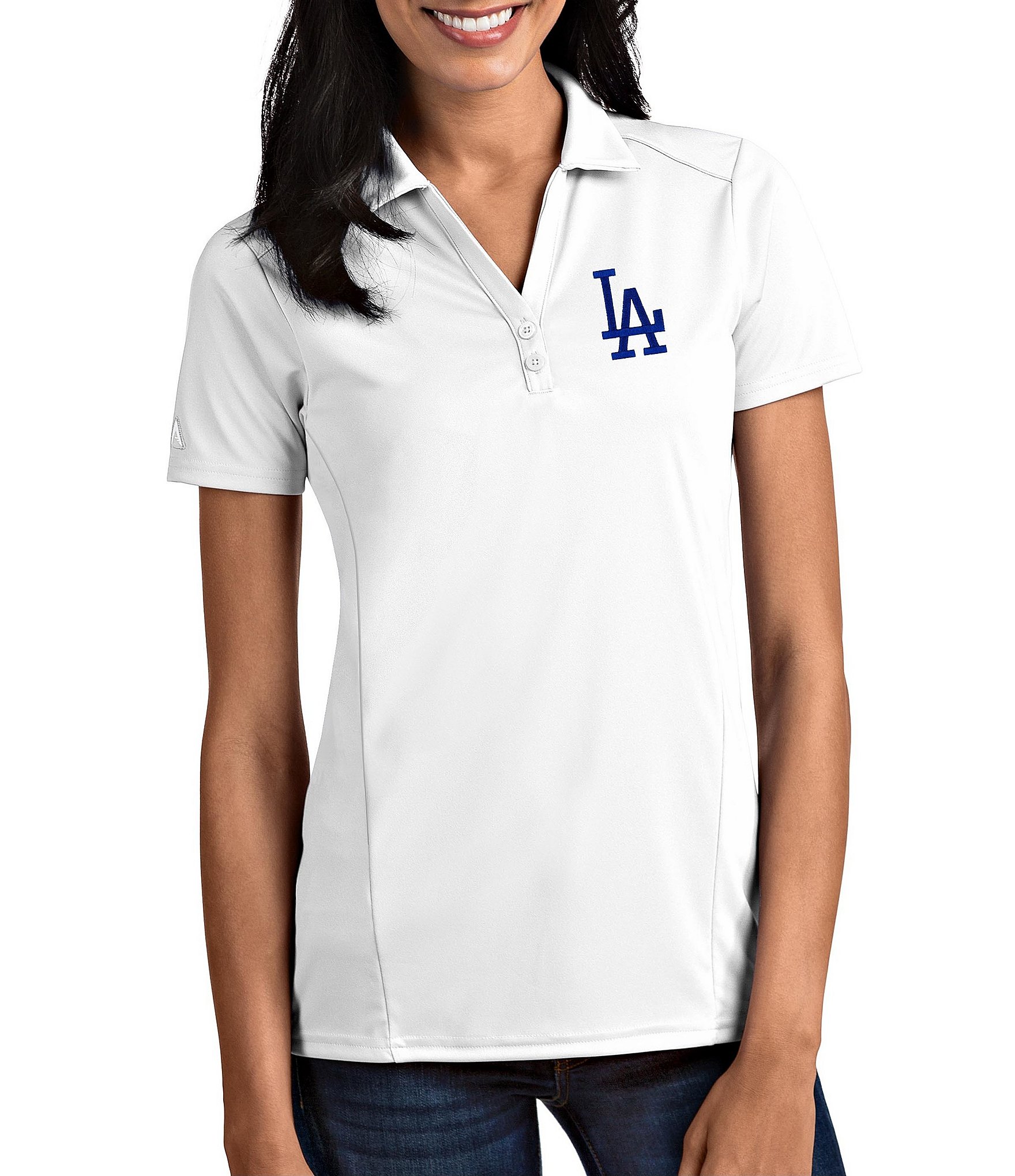 Antigua MLB Los Angeles Dodgers Spark Short-Sleeve Polo Shirt