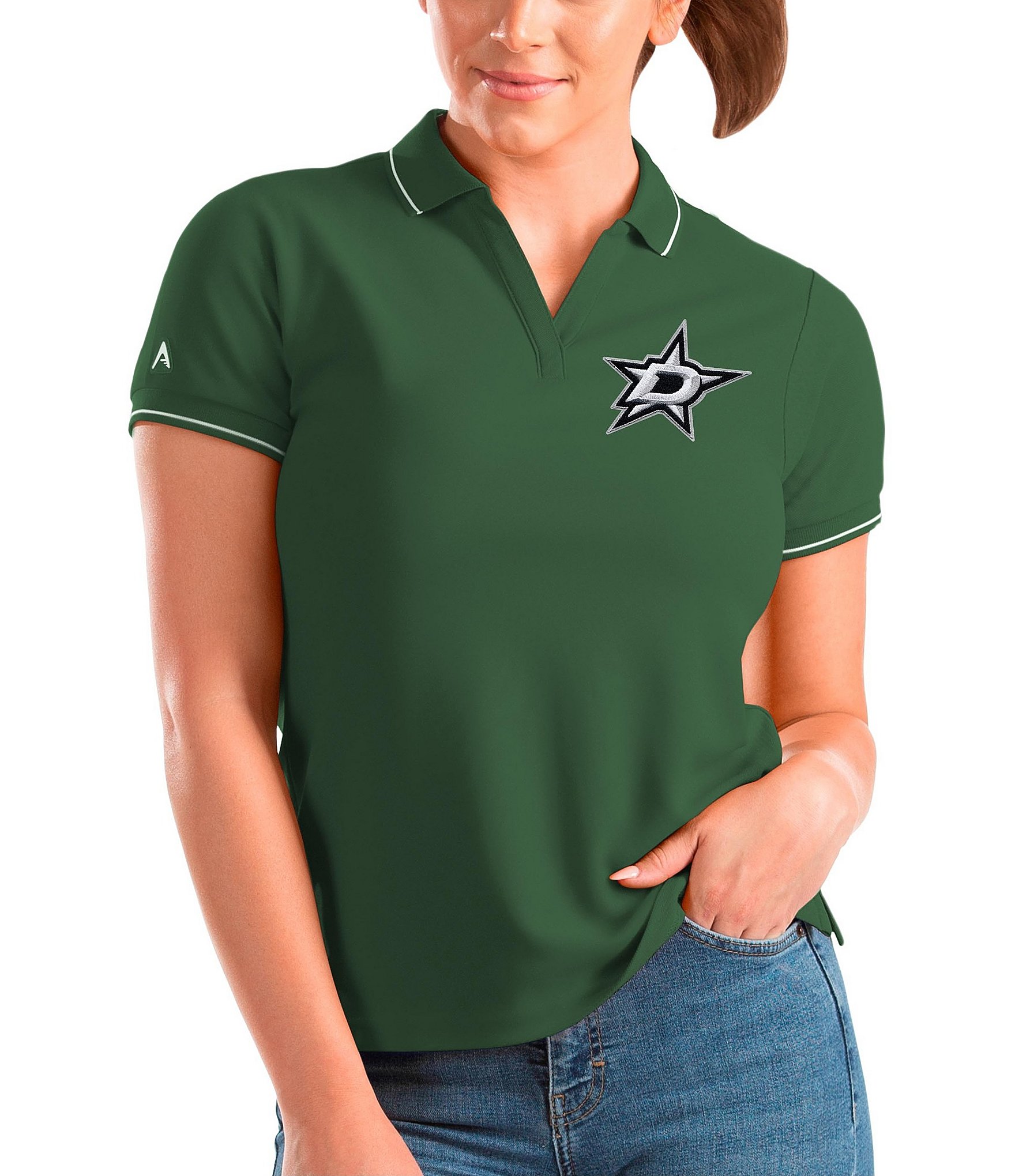 Antigua Women's NHL Western Conference Affluent Short-Sleeve Polo Shirt |  Dillard's