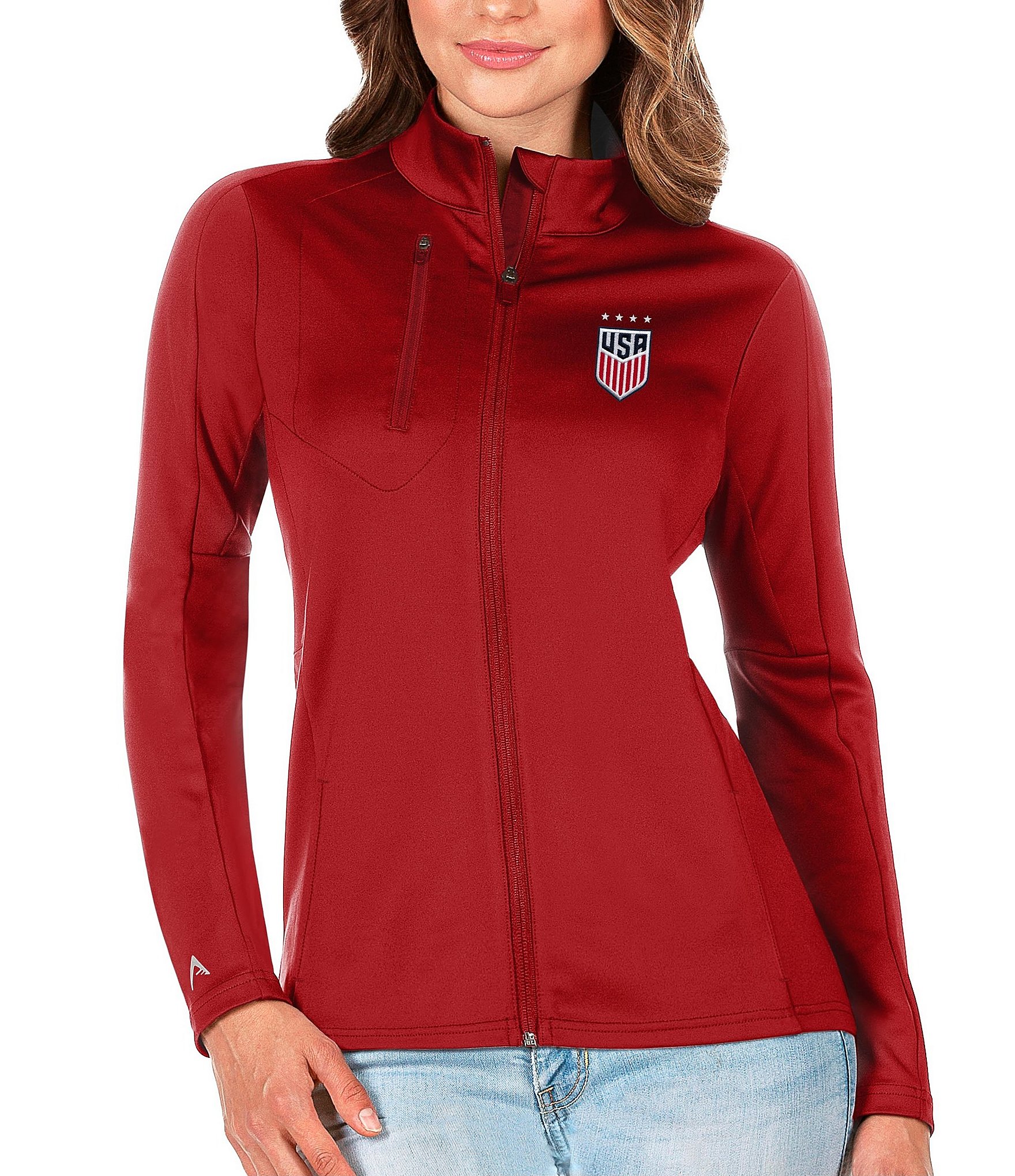 Antigua Women's Houston Astros Generation Full-Zip White Jacket