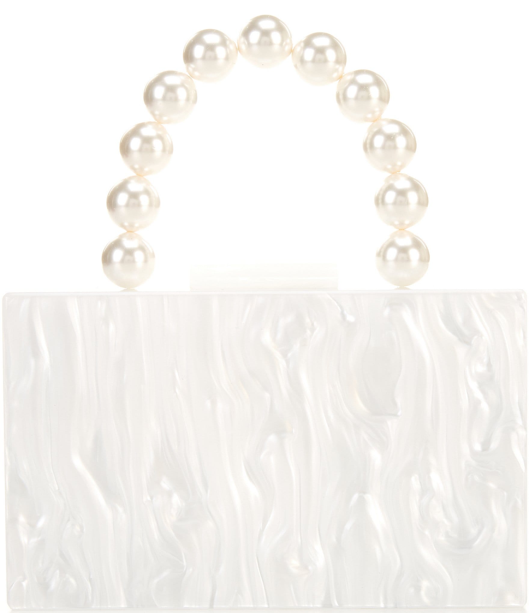 Antonio Melani Acrylic Pearl Top Handle Clutch