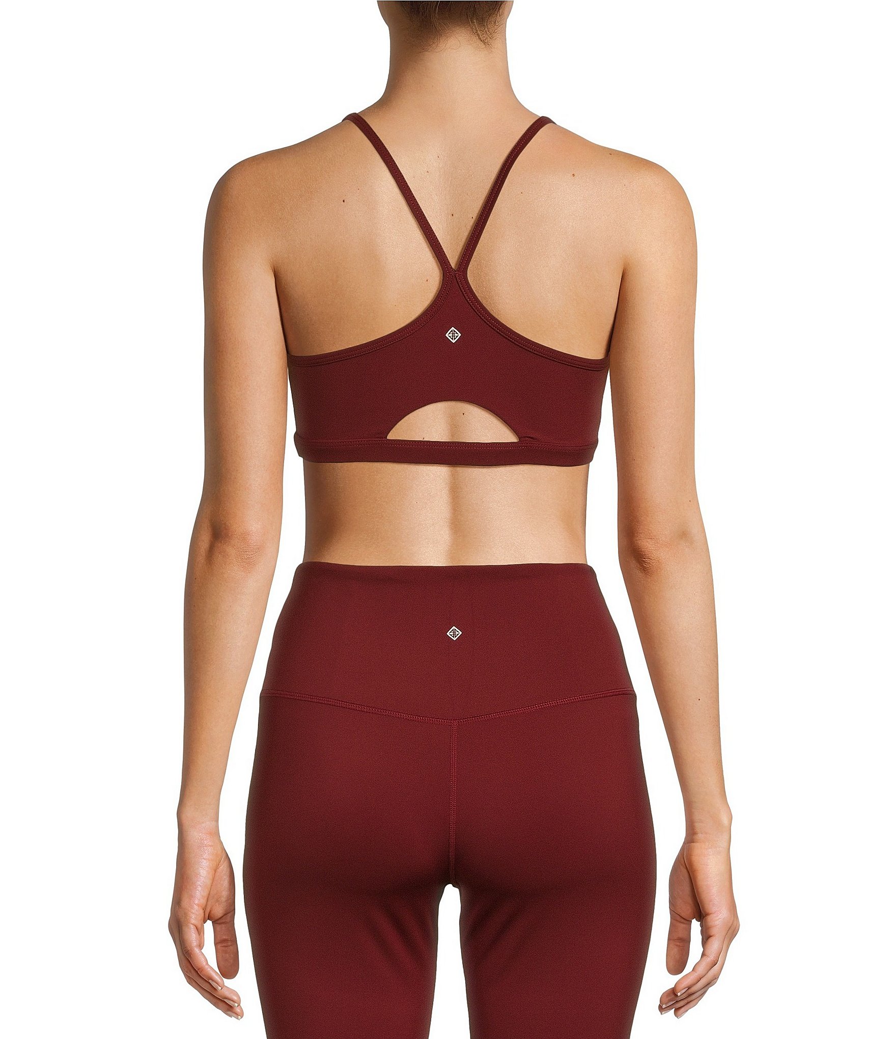 Antonio Melani Active Action Long Line Medium Impact Contrast Trim Coordinating Sports Bra