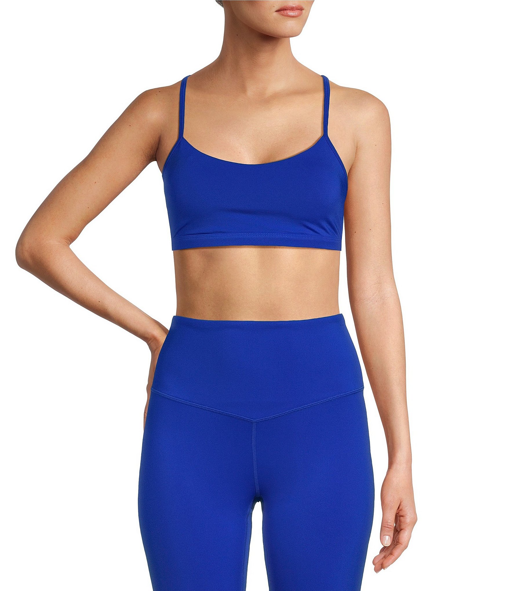 Antonio Melani Active Action Long Line Medium Impact Contrast Trim Coordinating Sports Bra