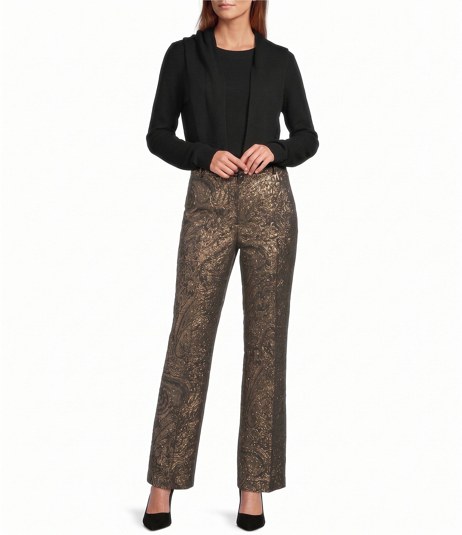 Antonio Melani Alani Metallic Jacquard Pants