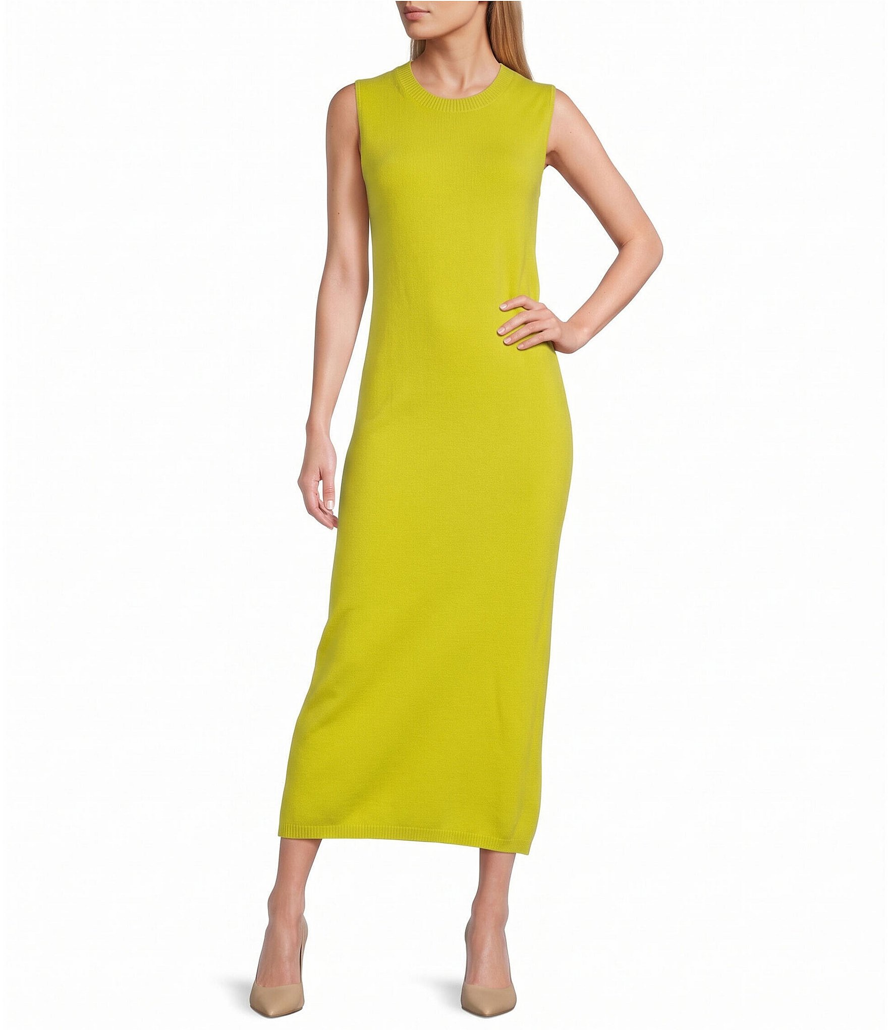 dillards lime green dress Antonio Melani Dresses jodie high neck satin midi dress