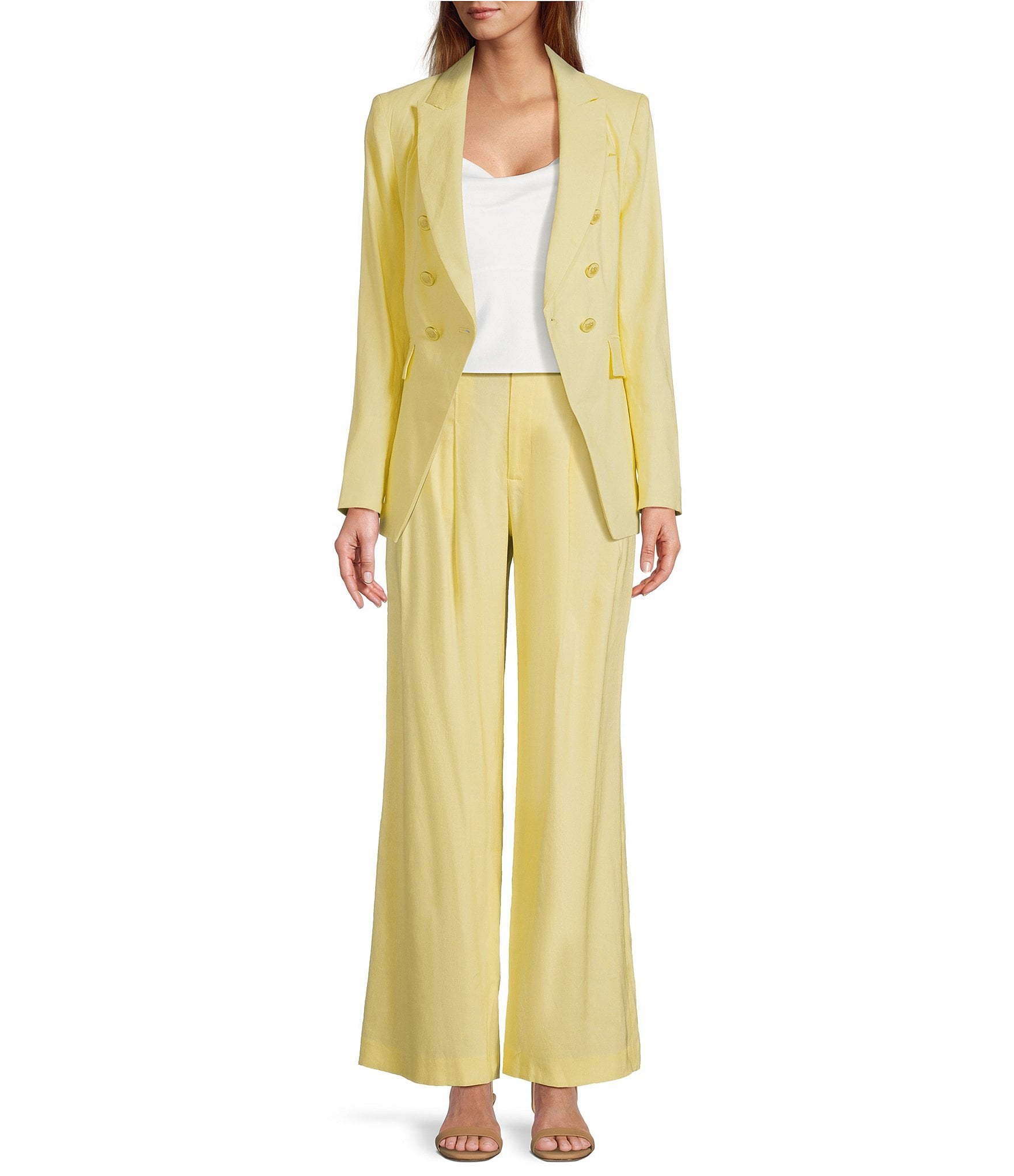 Antonio Melani Aurora Linen Notch Lapel Set-In Sleeve Jacket