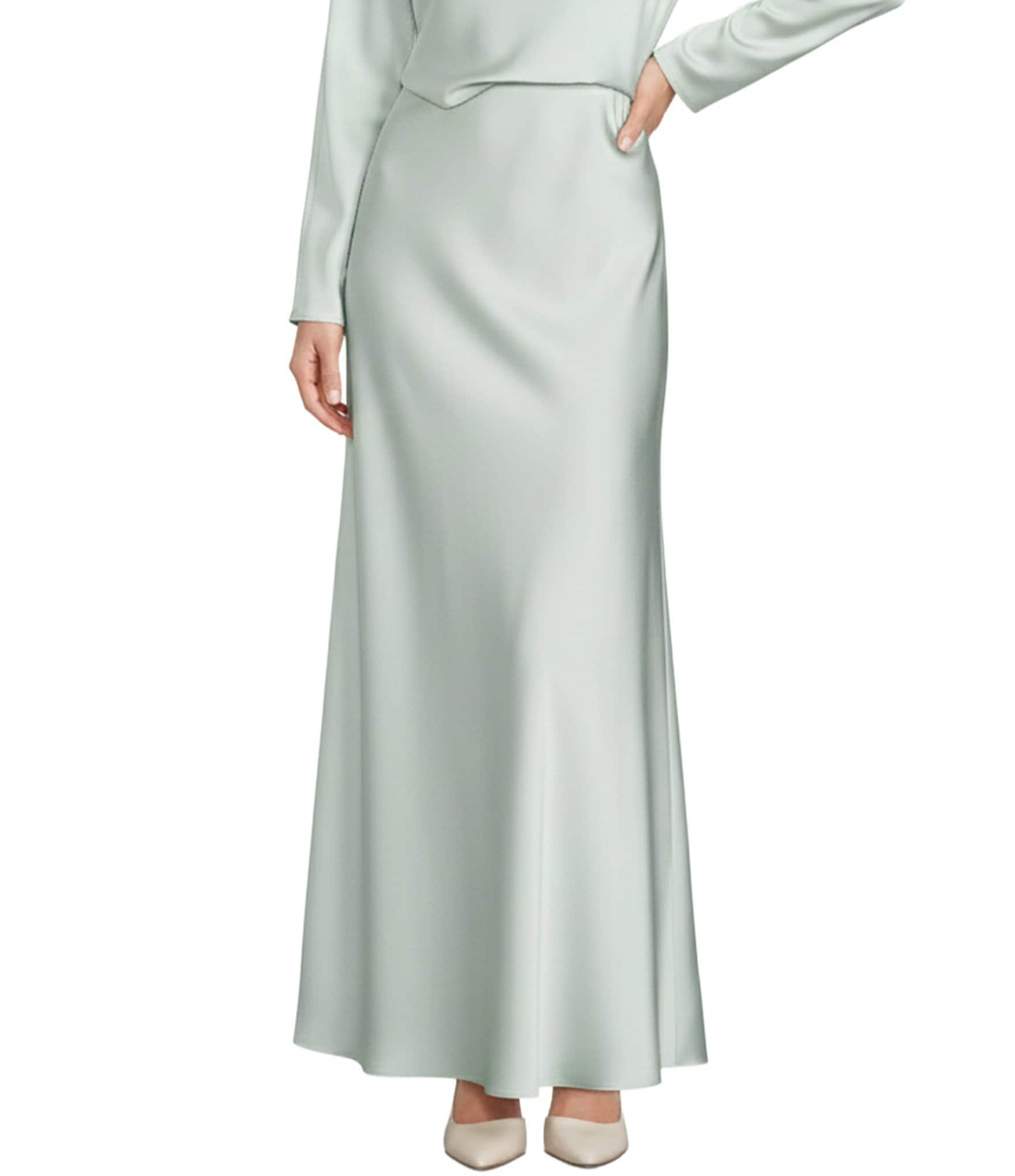 knee length dresses for ladies Elegant Long Dark Green One Shoulder Long Sleeve Split Prom Dresses with Lace main image 1