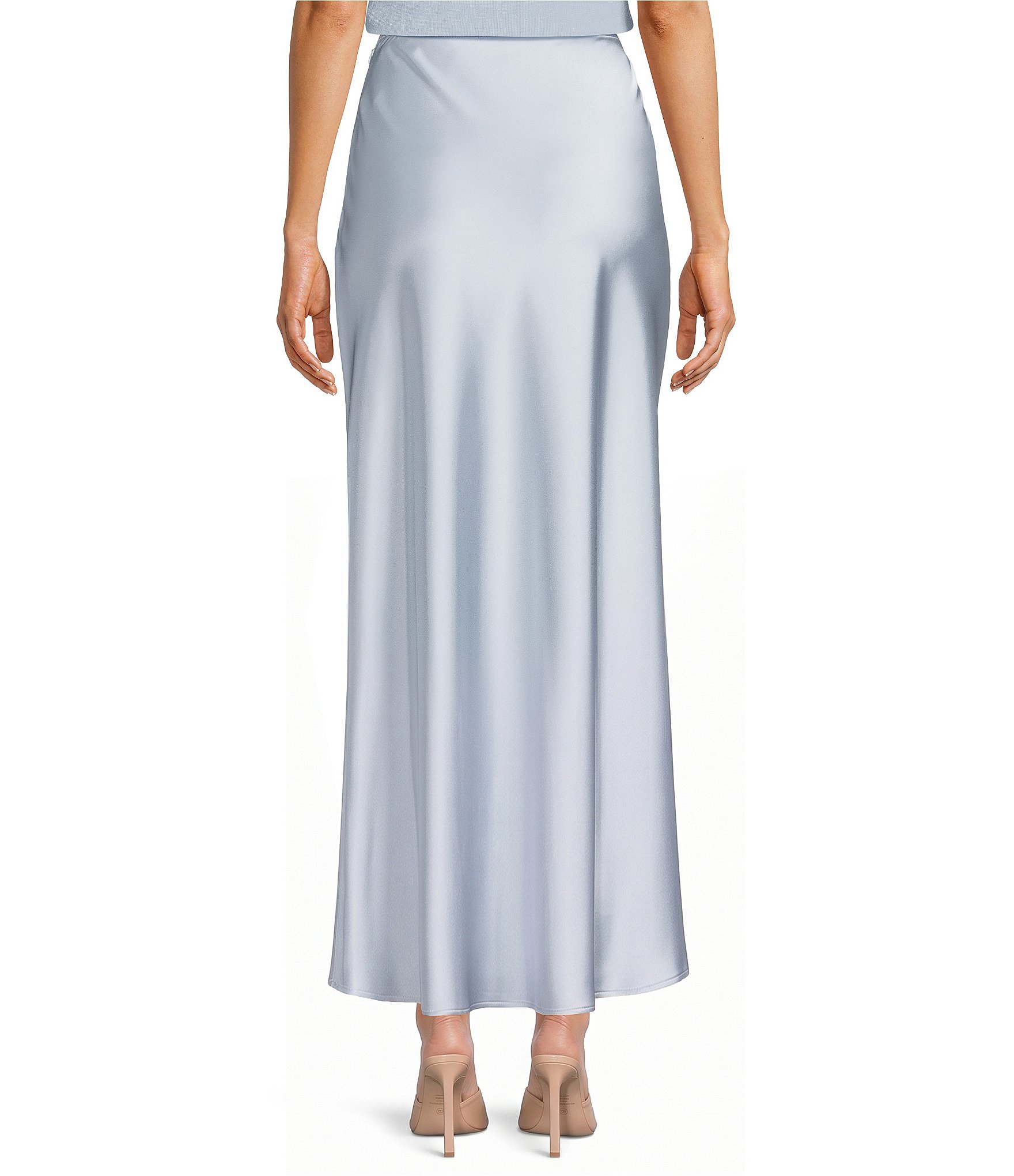 Antonio Melani Bella A-Line Coordinating Satin Maxi Skirt