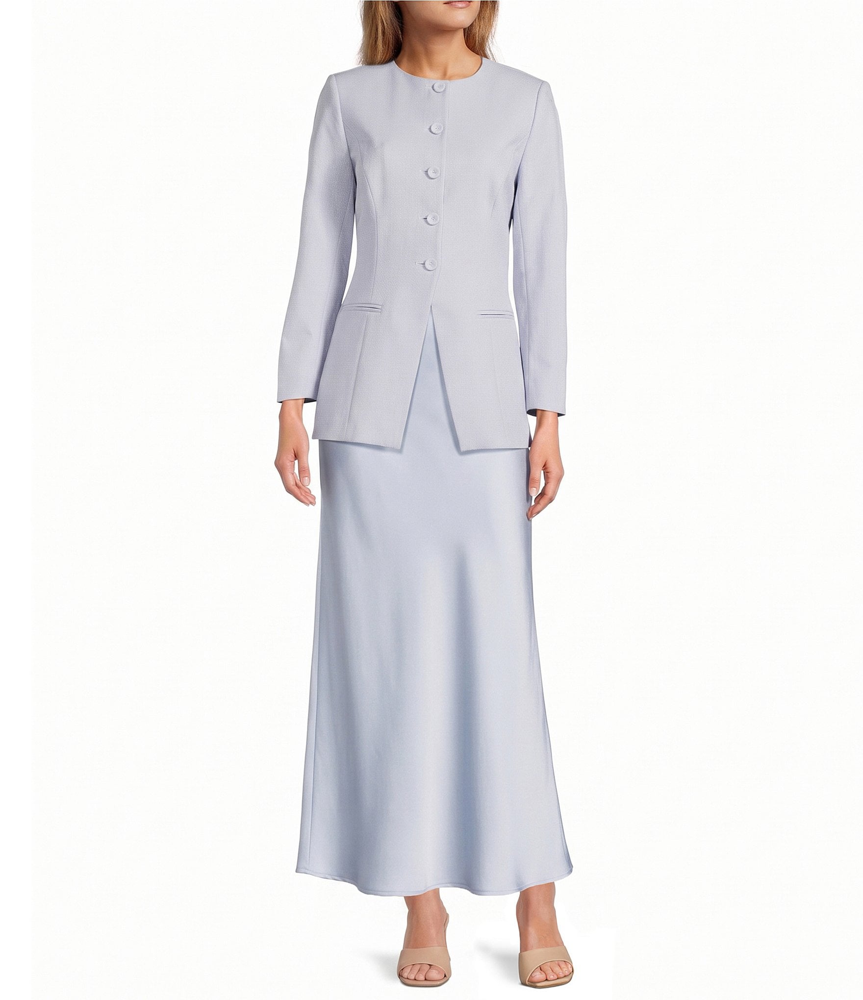 Antonio Melani Bella A-Line Coordinating Satin Maxi Skirt