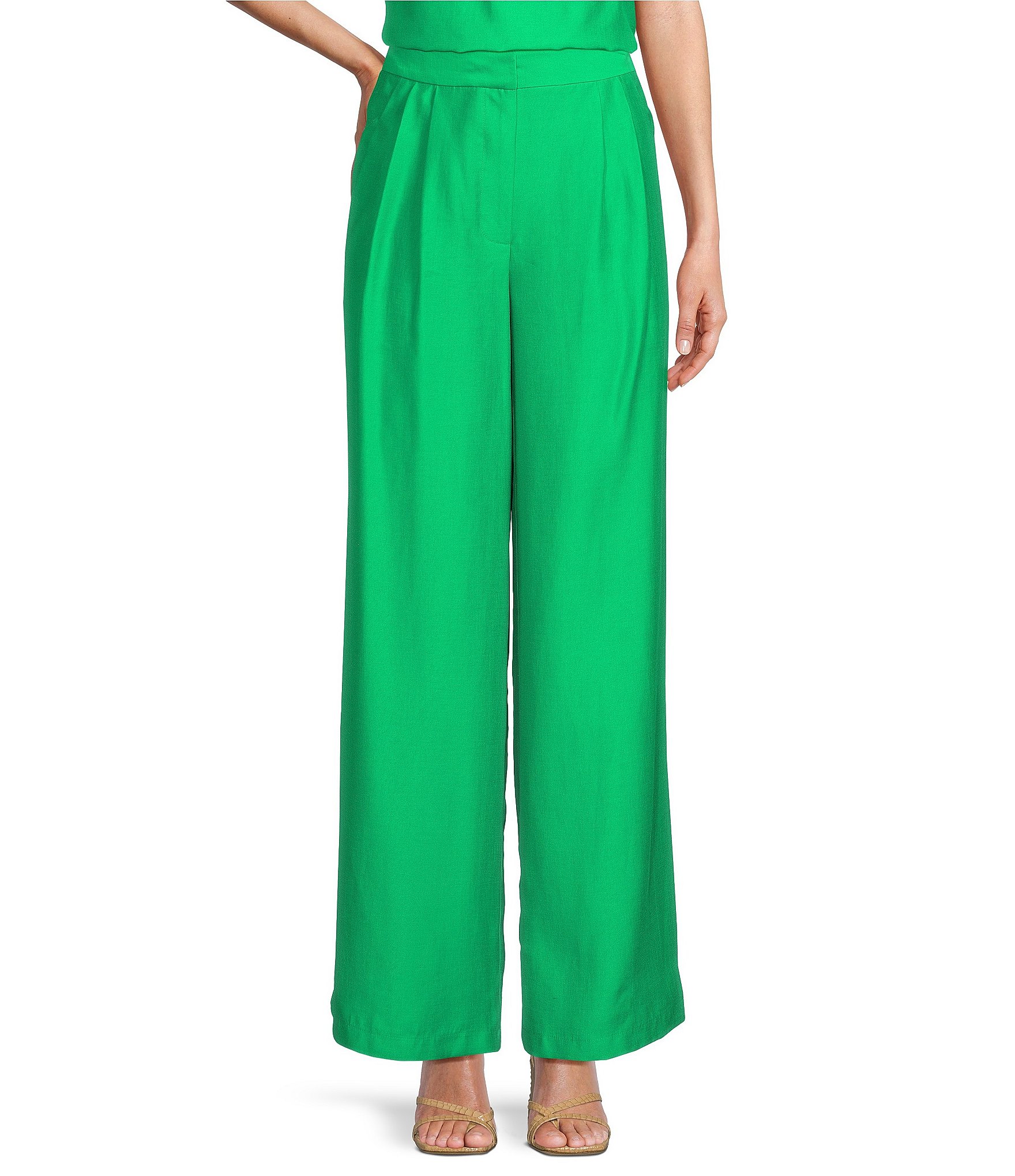 Antonio Melani Berklee Wide Leg Pleated Front Coordinating Pant | Dillard's