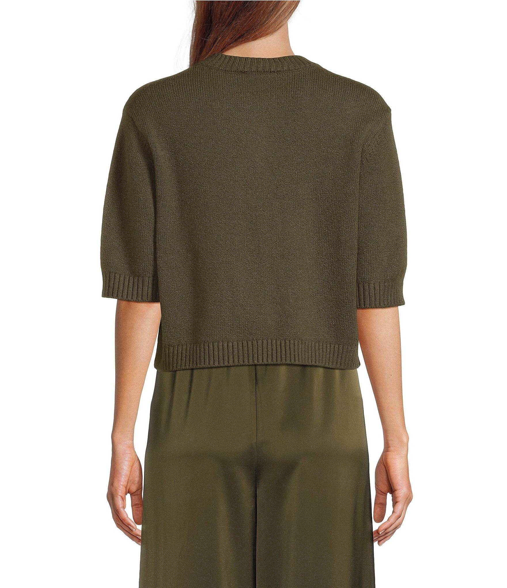 Antonio Melani Cate Button Front Short Sleeve Cardigan