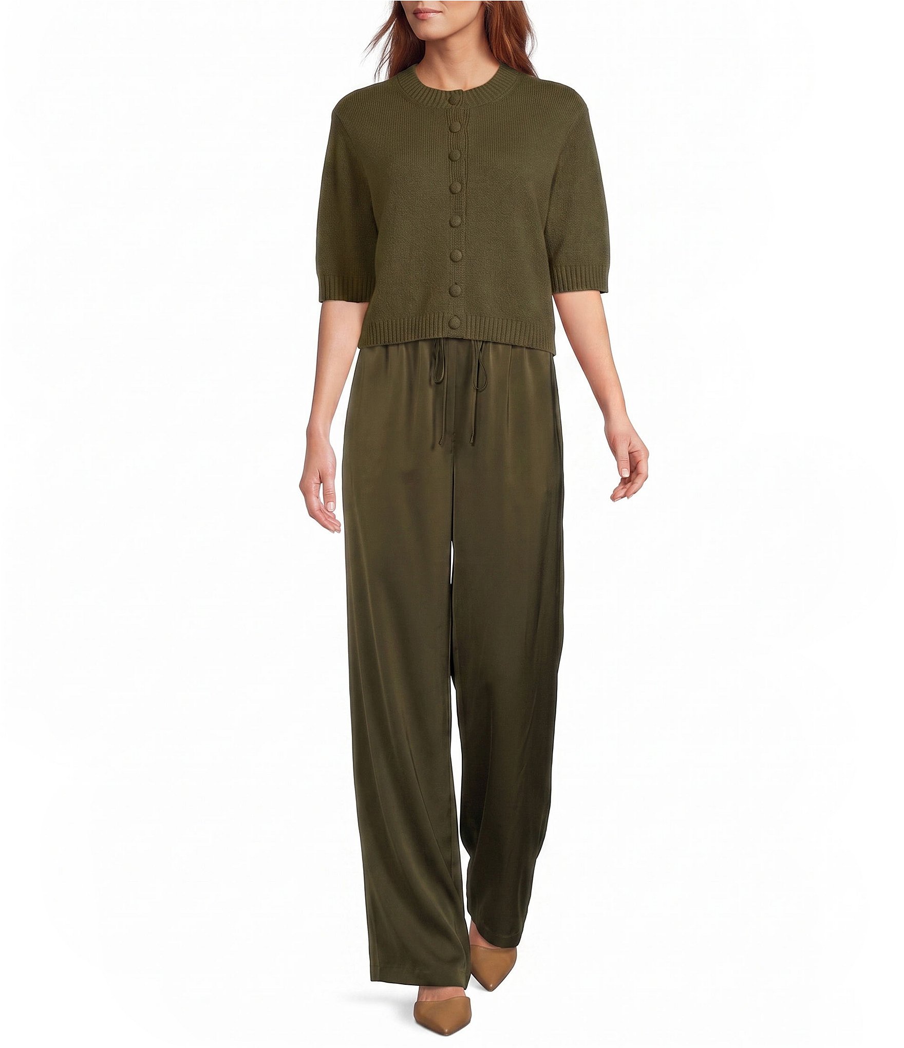 Antonio Melani Cate Button Front Short Sleeve Cardigan