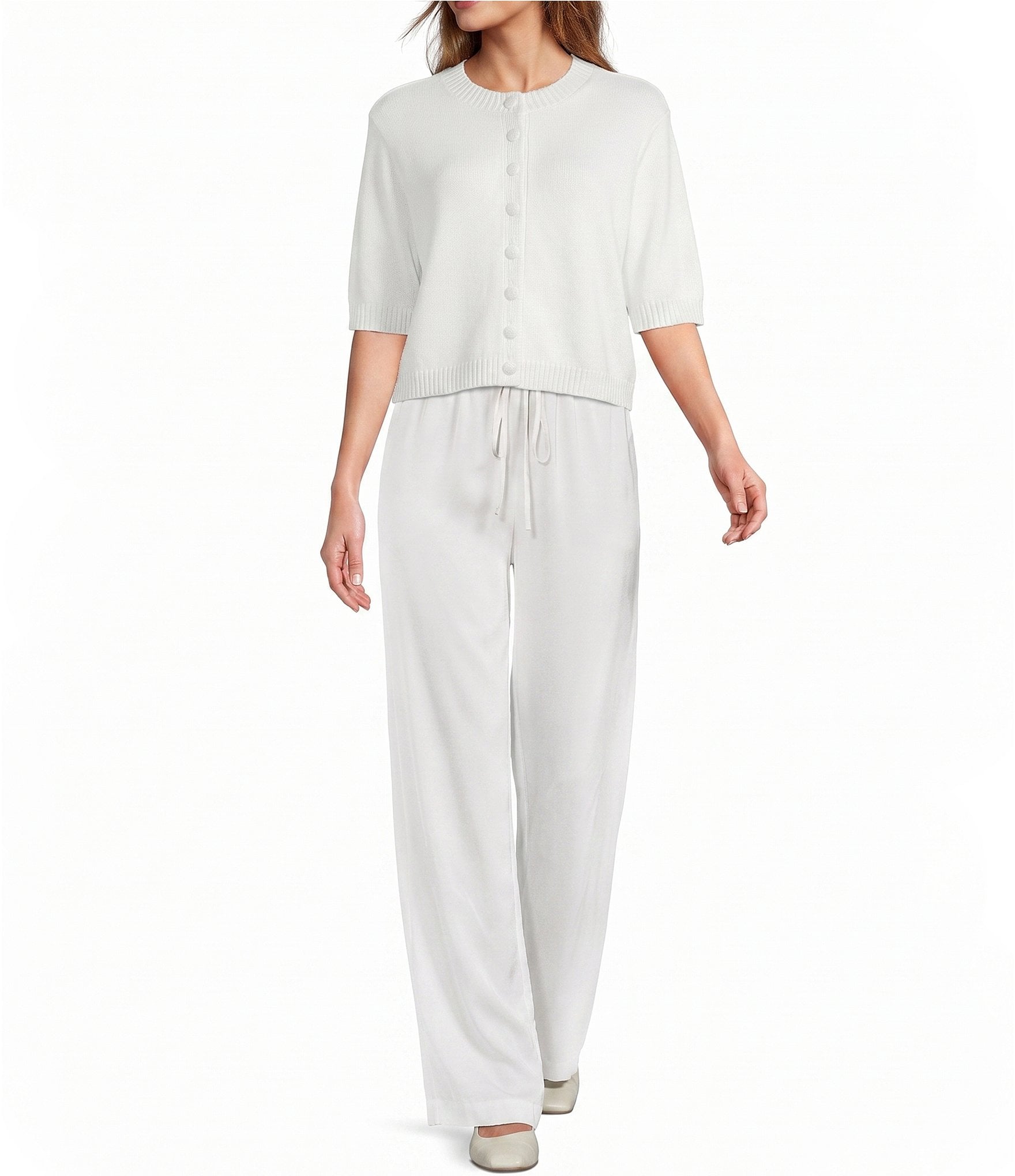 Antonio Melani Cate Button Front Short Sleeve Cardigan