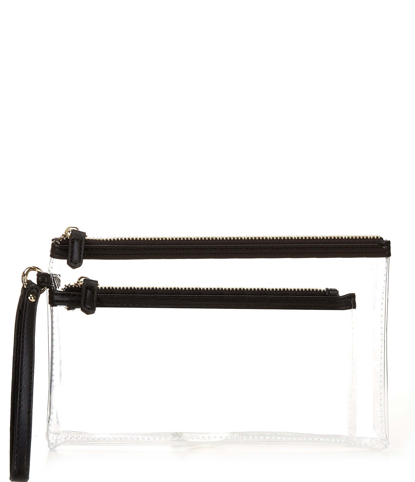 Antonio Melani Clear Double Pocket Wristlet