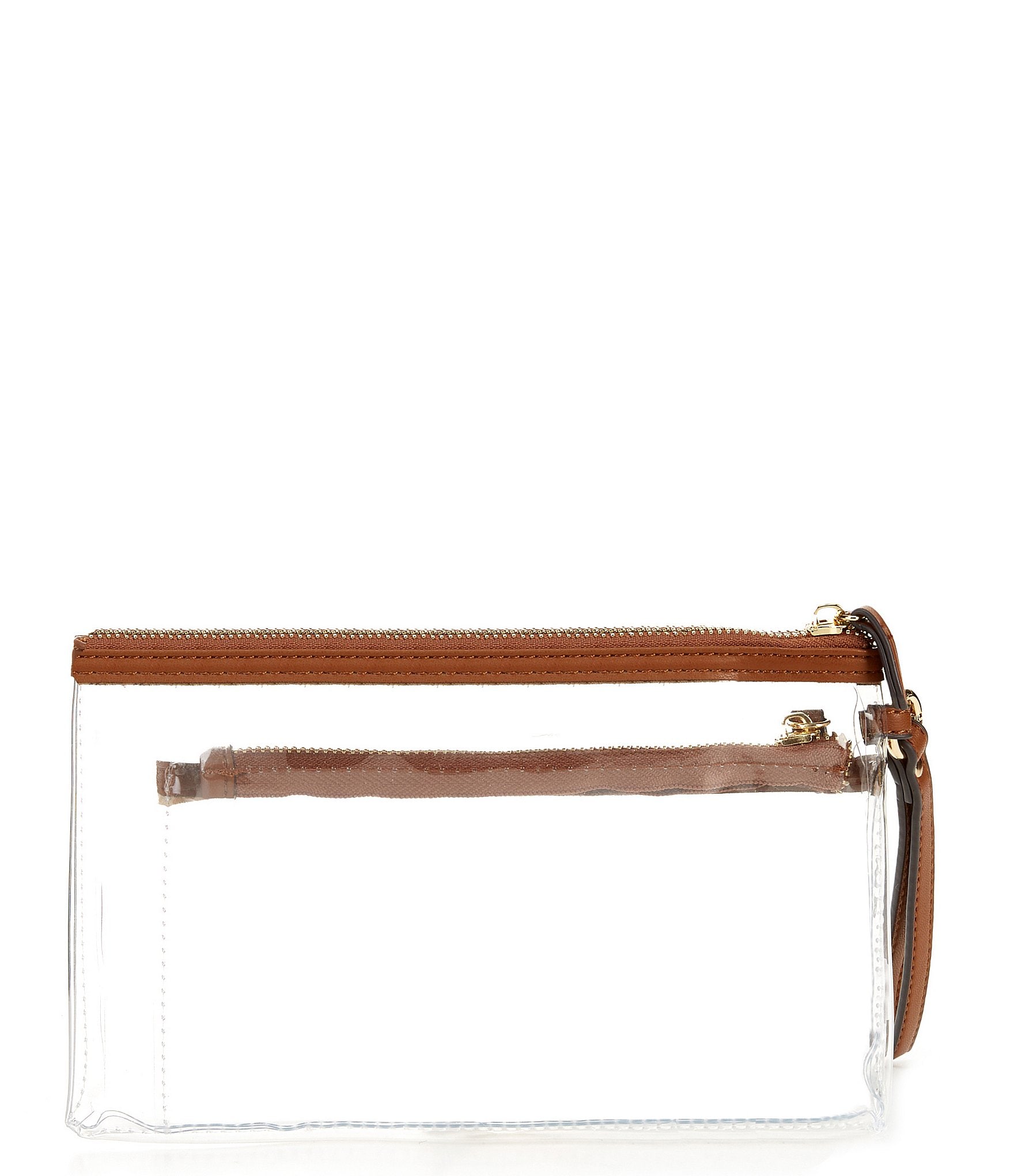 Antonio Melani Clear Double Pocket Wristlet