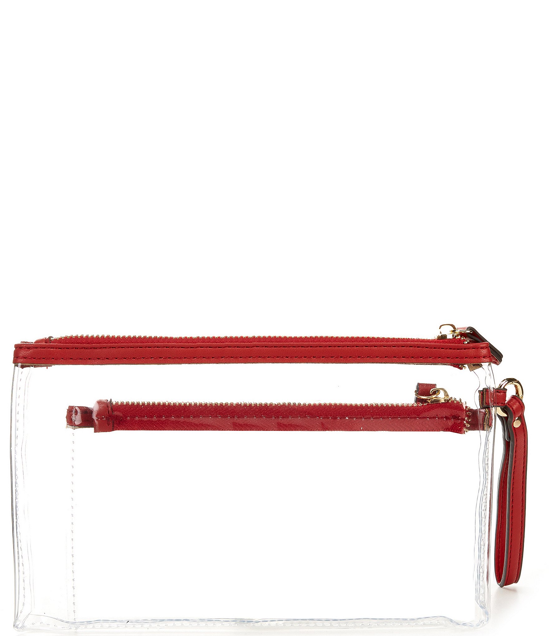 Antonio Melani Clear Double Pocket Wristlet