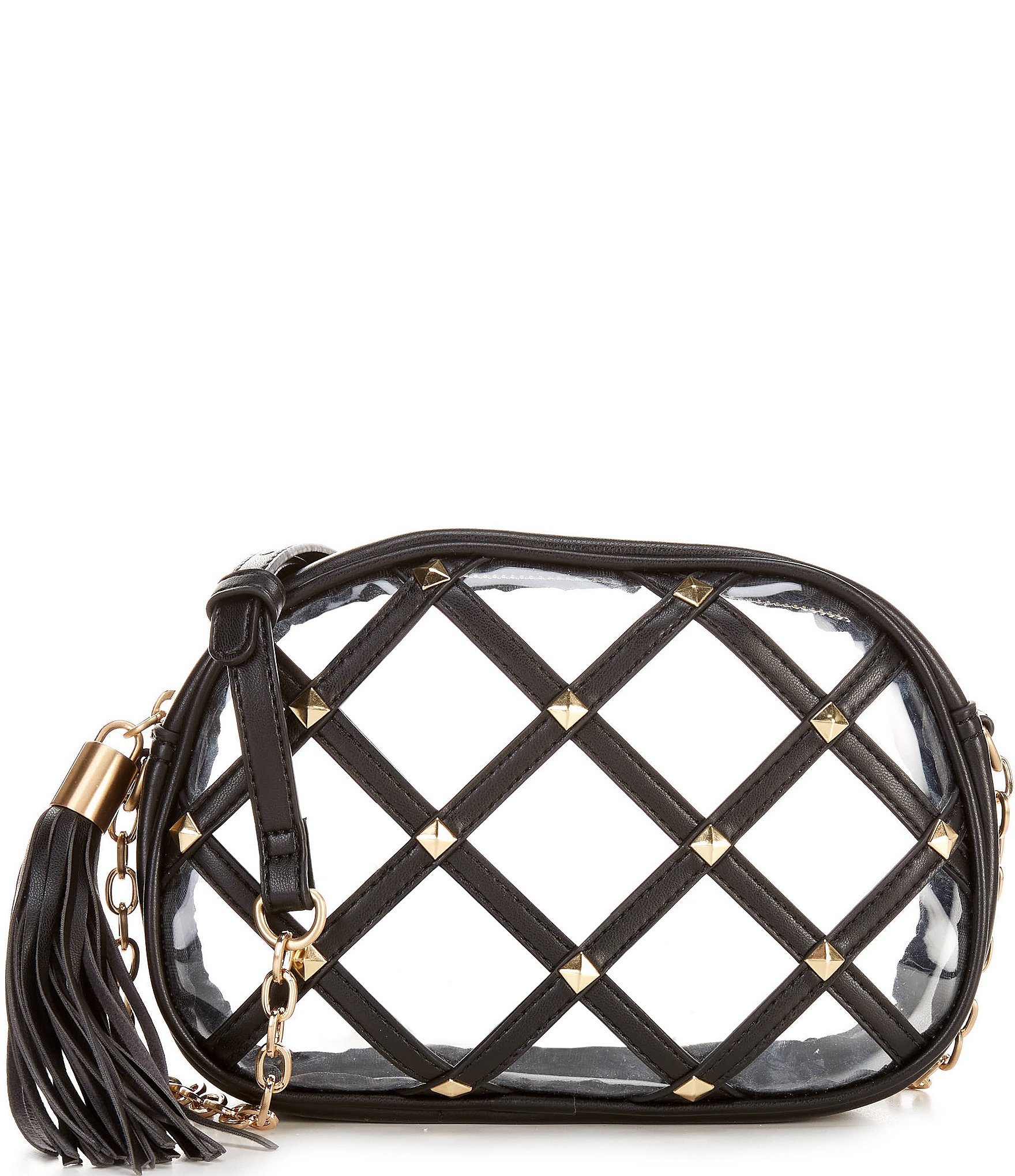 Antonio Melani Clear Larisa Studded Camera Crossbody Bag