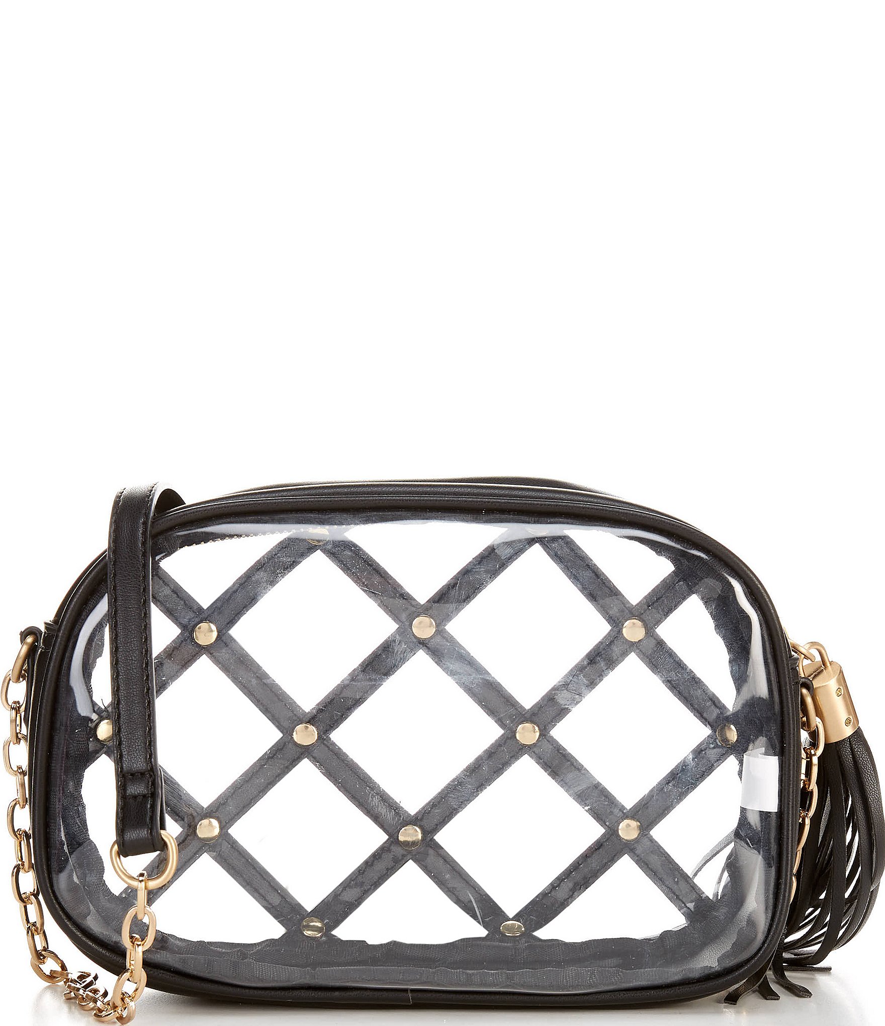 Antonio Melani Clear Larisa Studded Camera Crossbody Bag