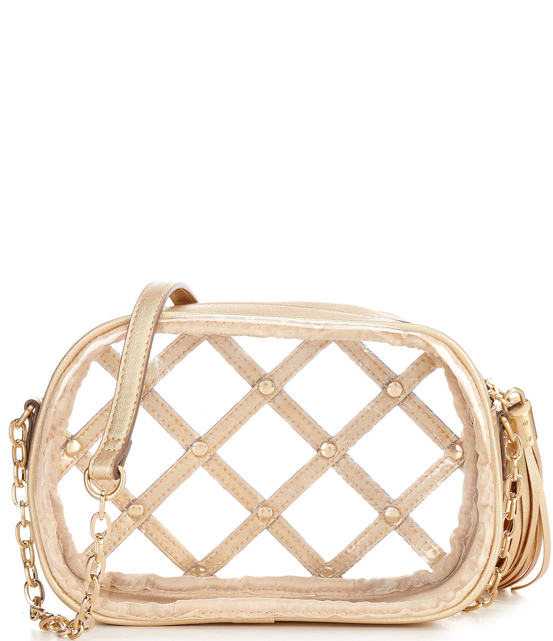 Antonio Melani Clear Larisa Studded Camera Crossbody Bag