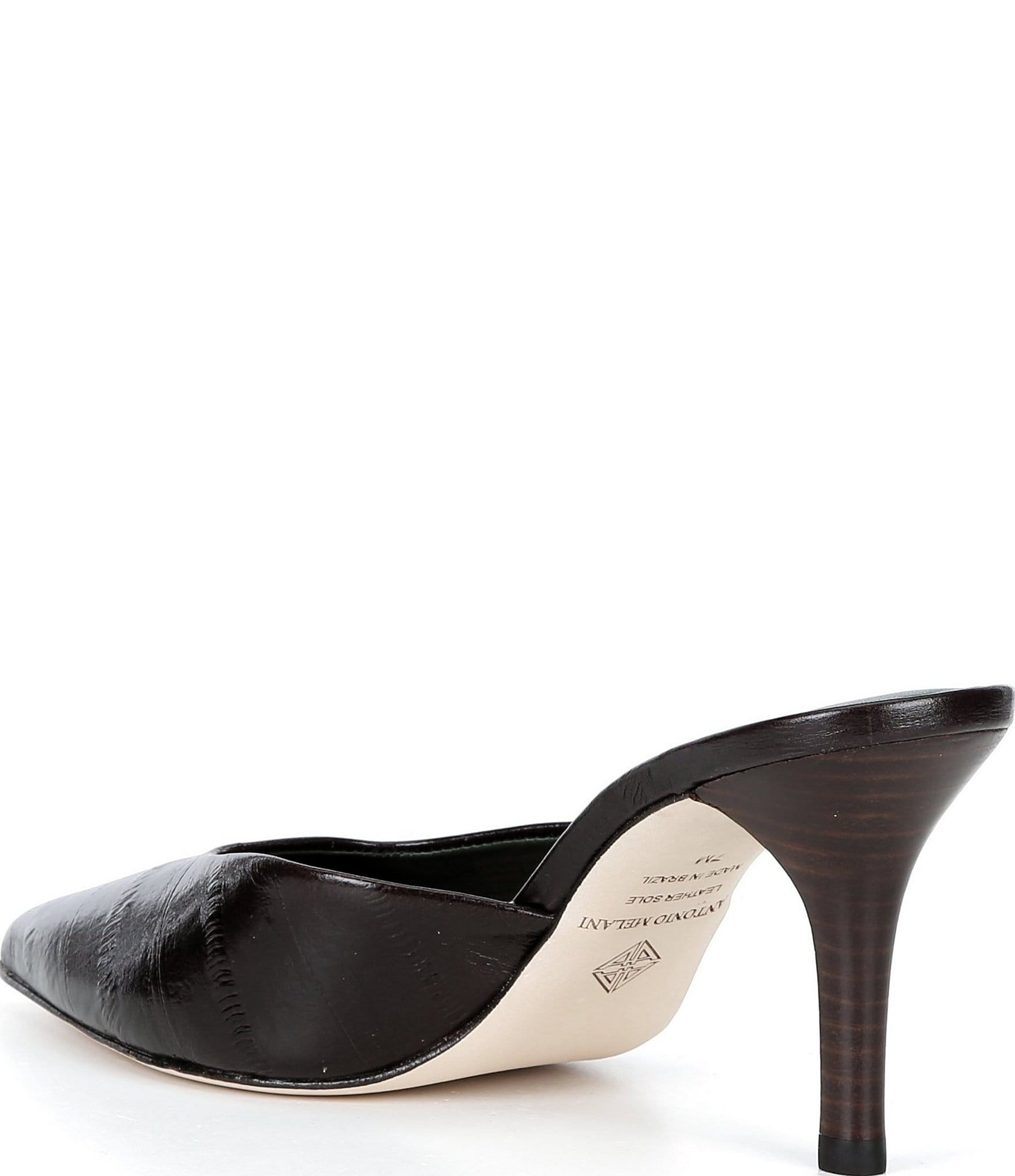 Antonio Melani Clover Glossy Leather Dress Mules