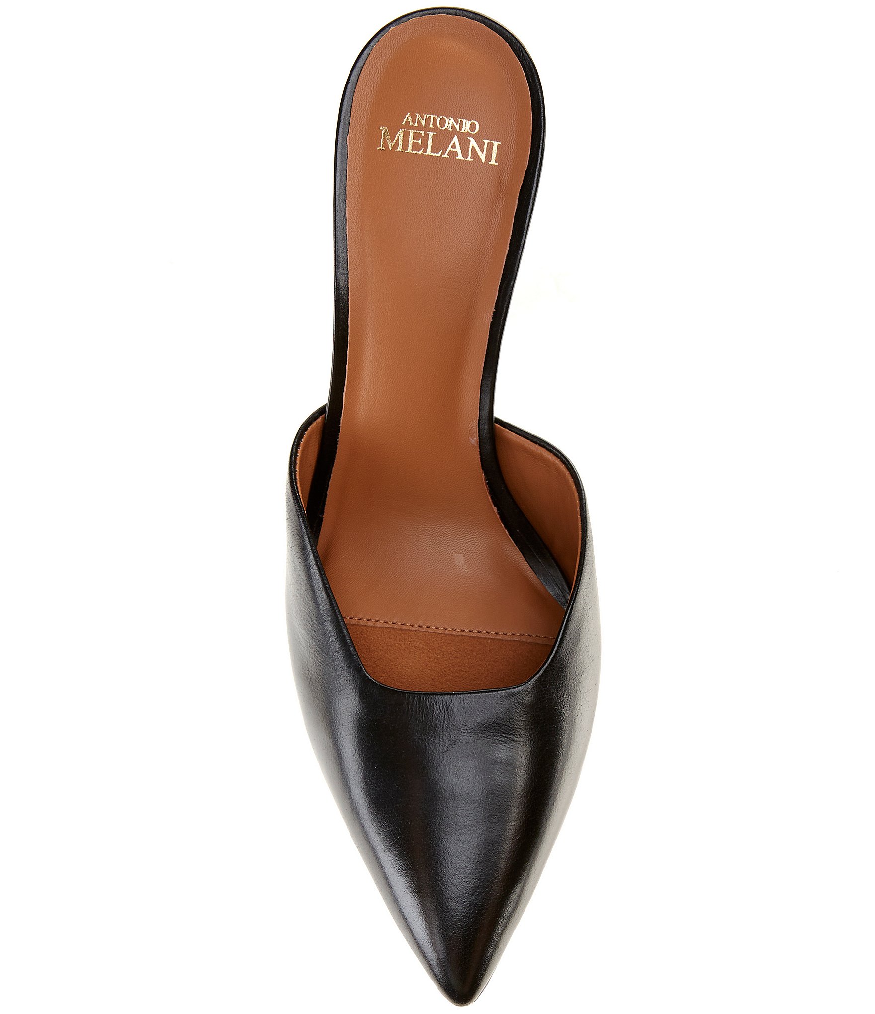Antonio Melani Clover Glossy Leather Dress Mules