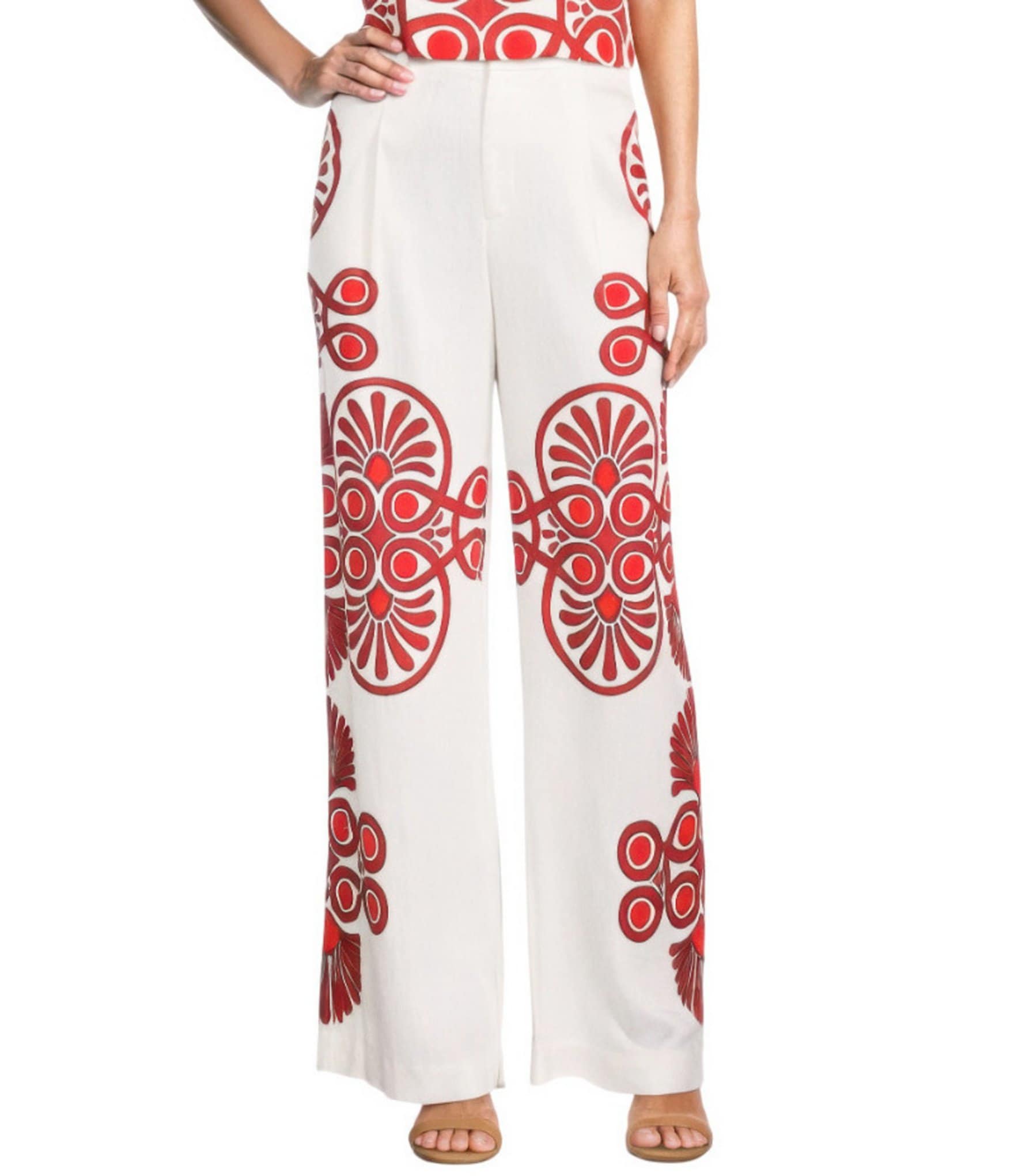 Antonio Melani Collins Printed Linen Blend Coordinating Pants