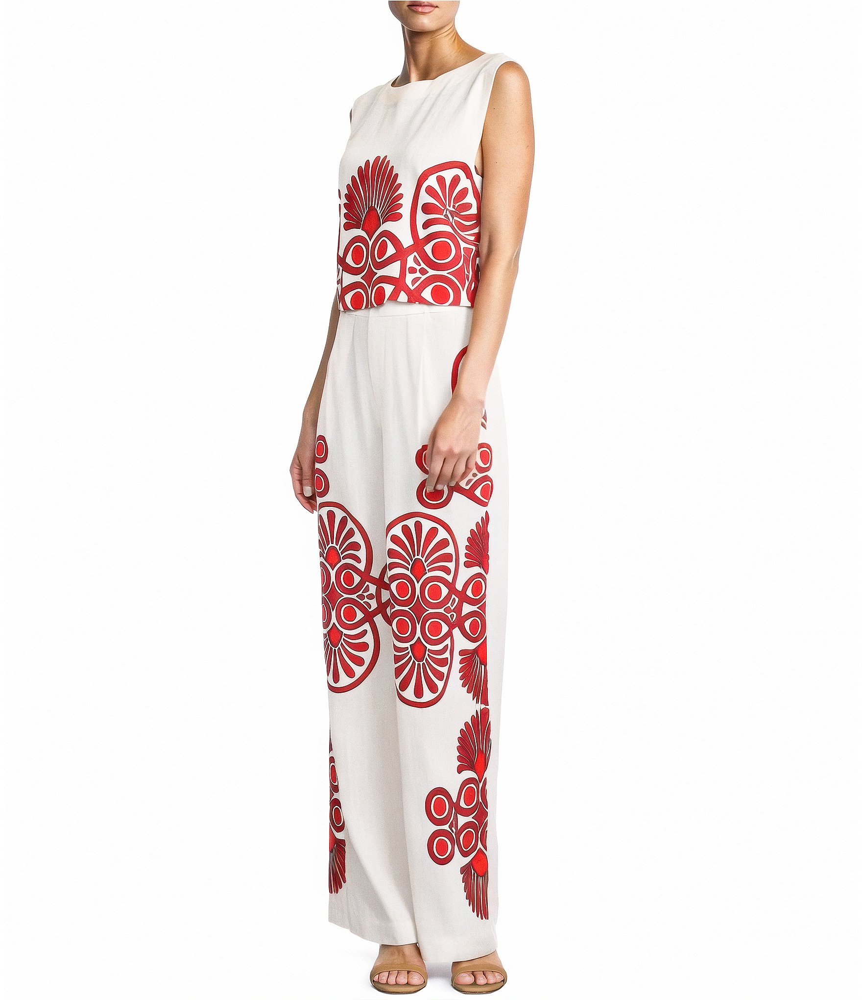 Antonio Melani Collins Printed Linen Blend Coordinating Pants