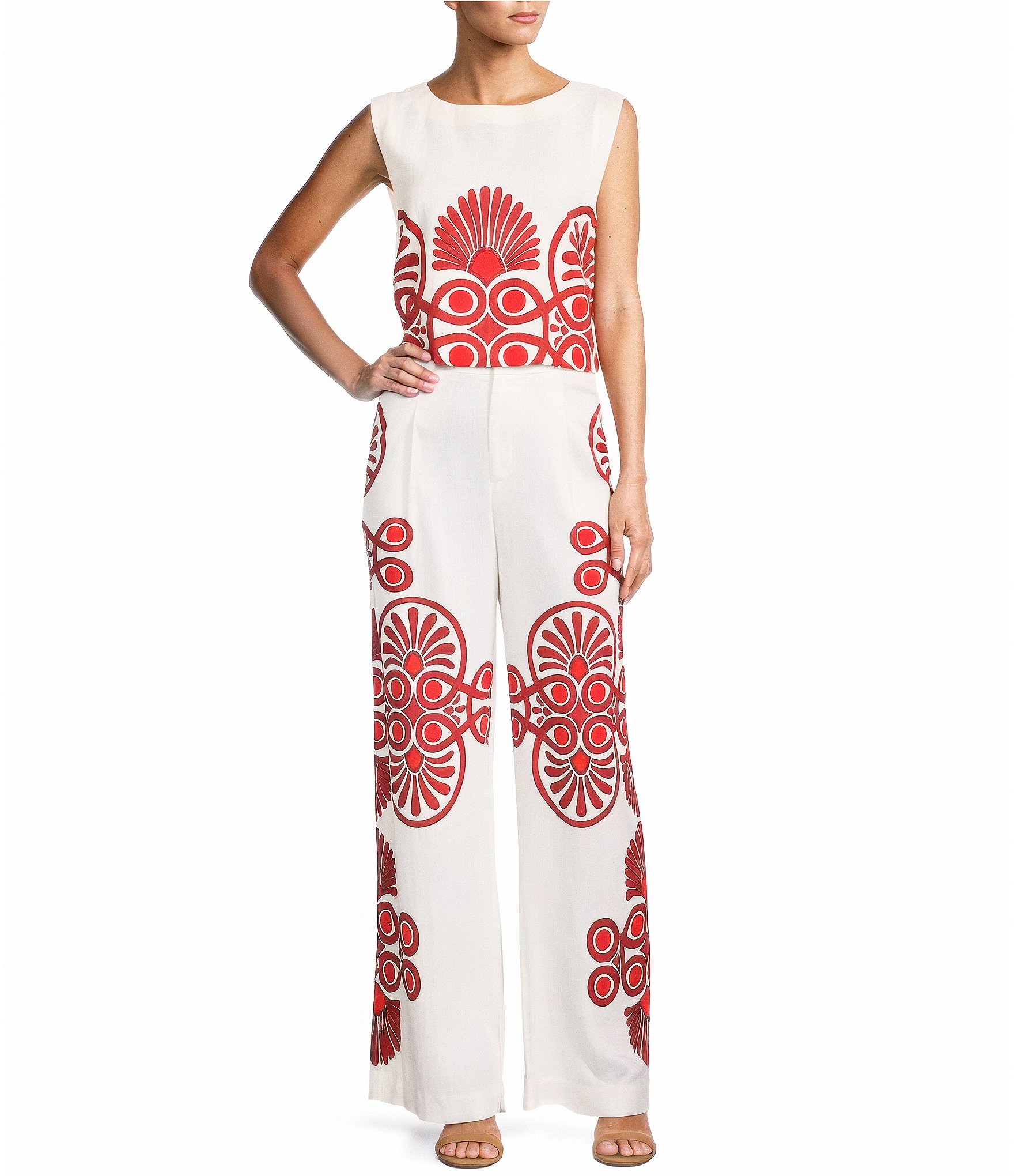 Antonio Melani Collins Printed Linen Blend Coordinating Pants