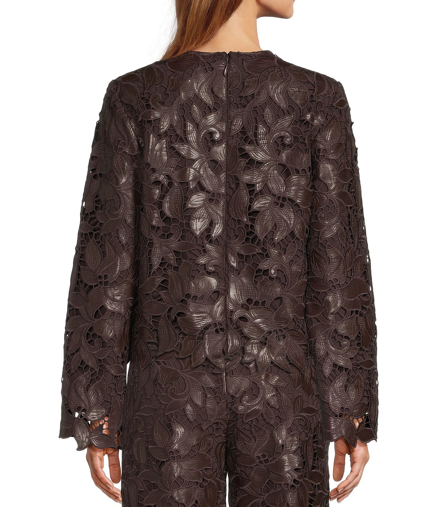 Antonio Melani Coordinating Ridley Novelty Lace Long Sleeve Blouse