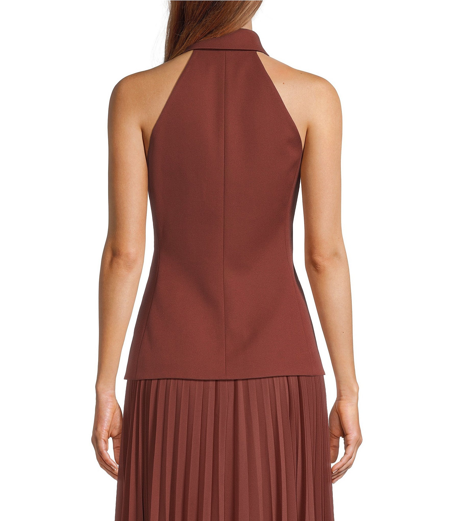 Antonio Melani Fiona Point Collar Sleeveless Button Front Coordinating Vest