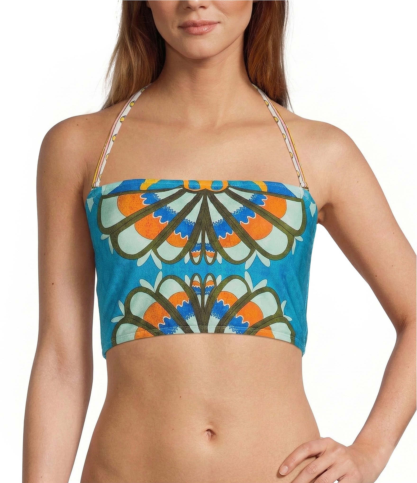 Antonio Melani Fresco Detachable Halter Strap Bandeau Swim Top