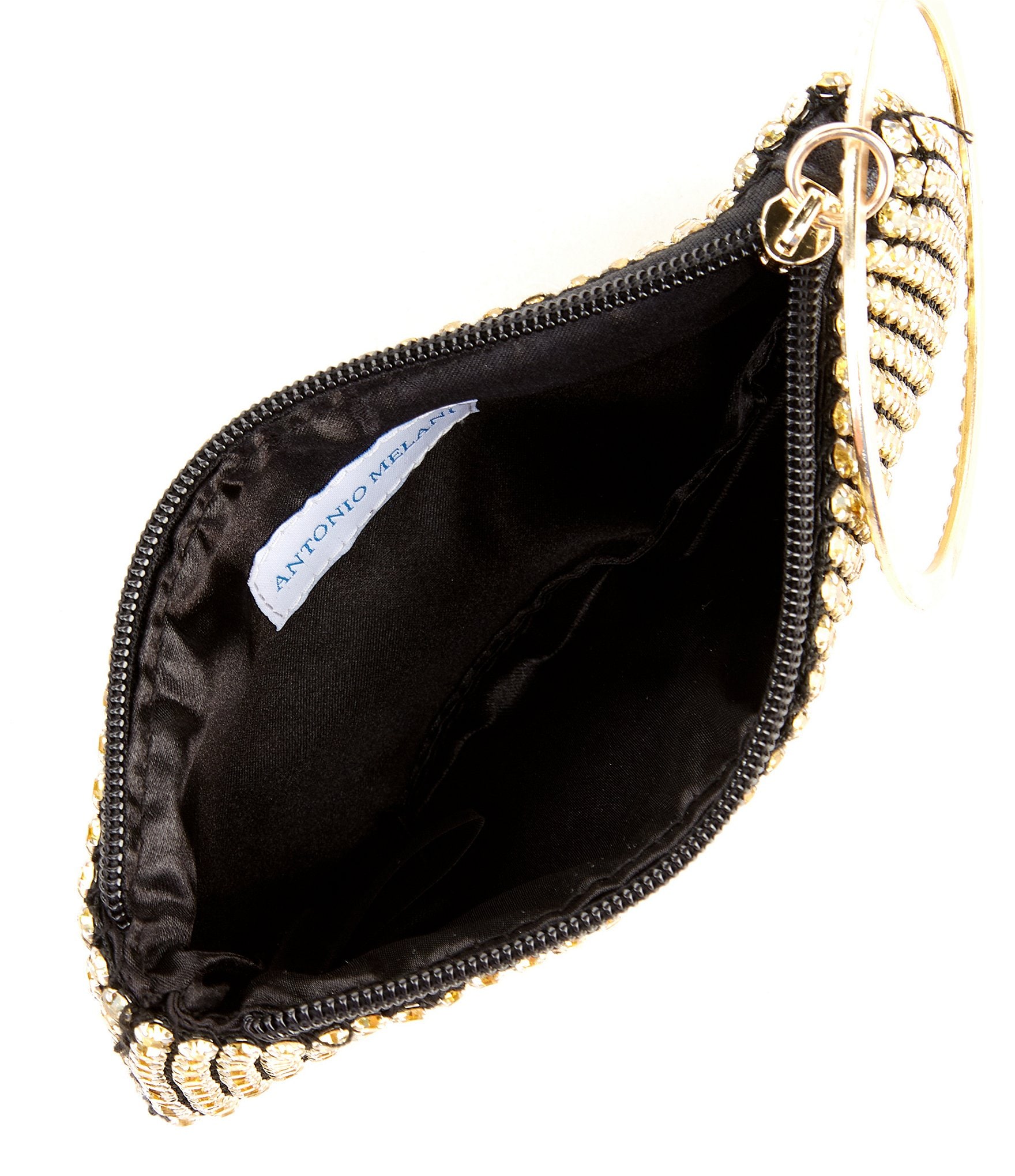 Antonio Melani Gold Crystal Wristlet