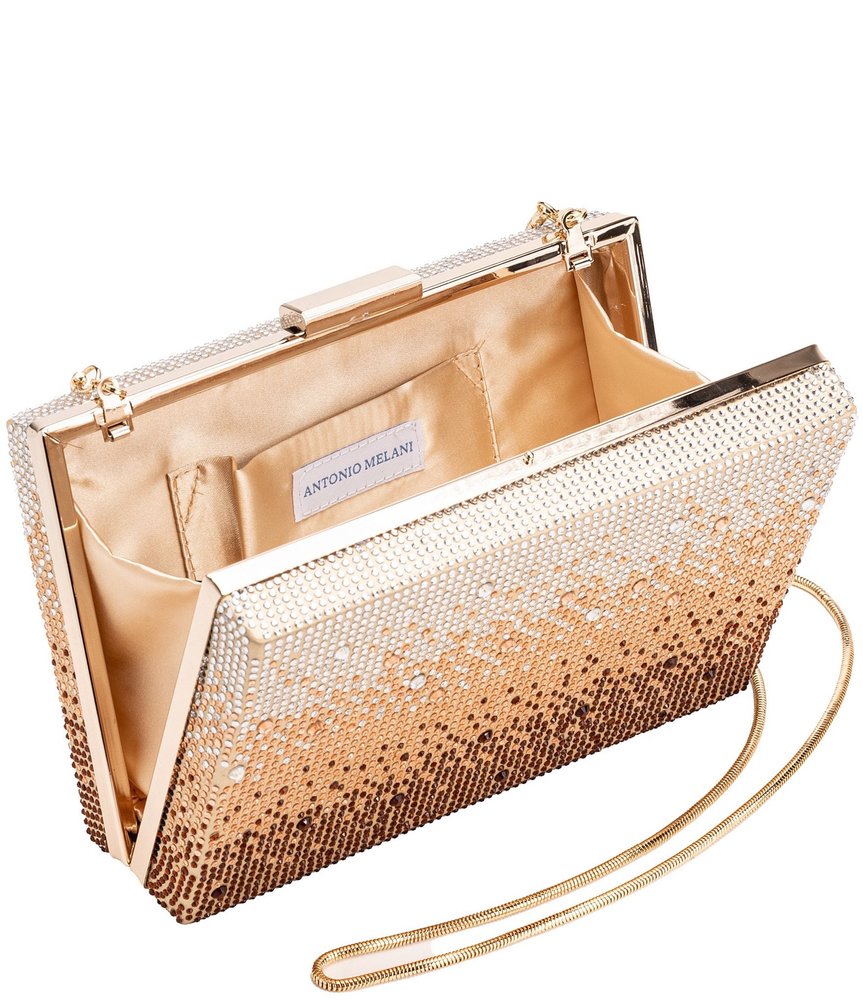 Antonio Melani Gradient Minaudiere Rhinestone Clutch