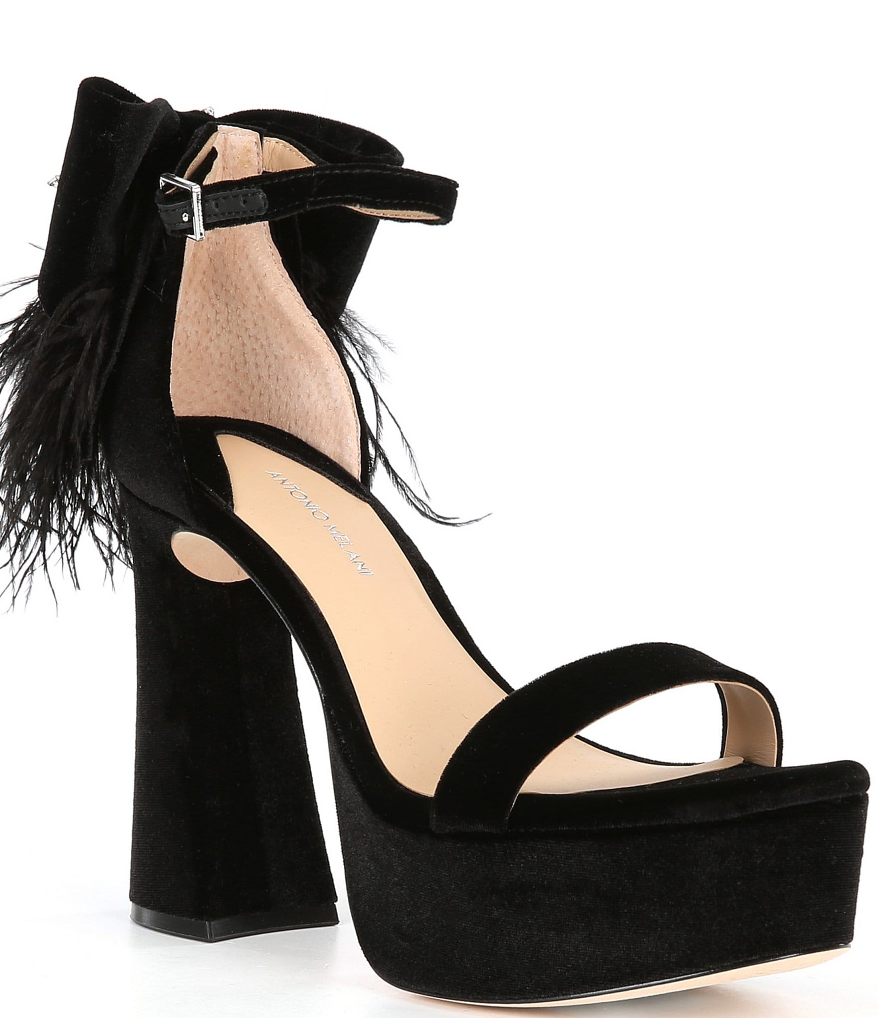 Antonio Melani Janie Velvet Platform Dress Sandals | Dillard's