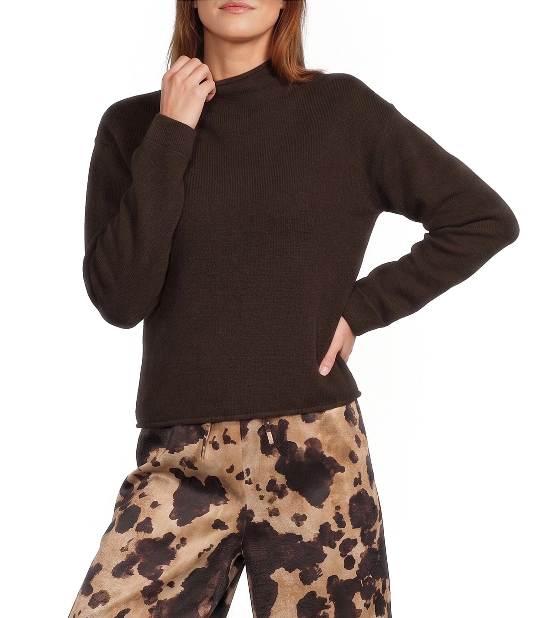 Antonio Melani Jessica Mock Neck Cashmere Sweater