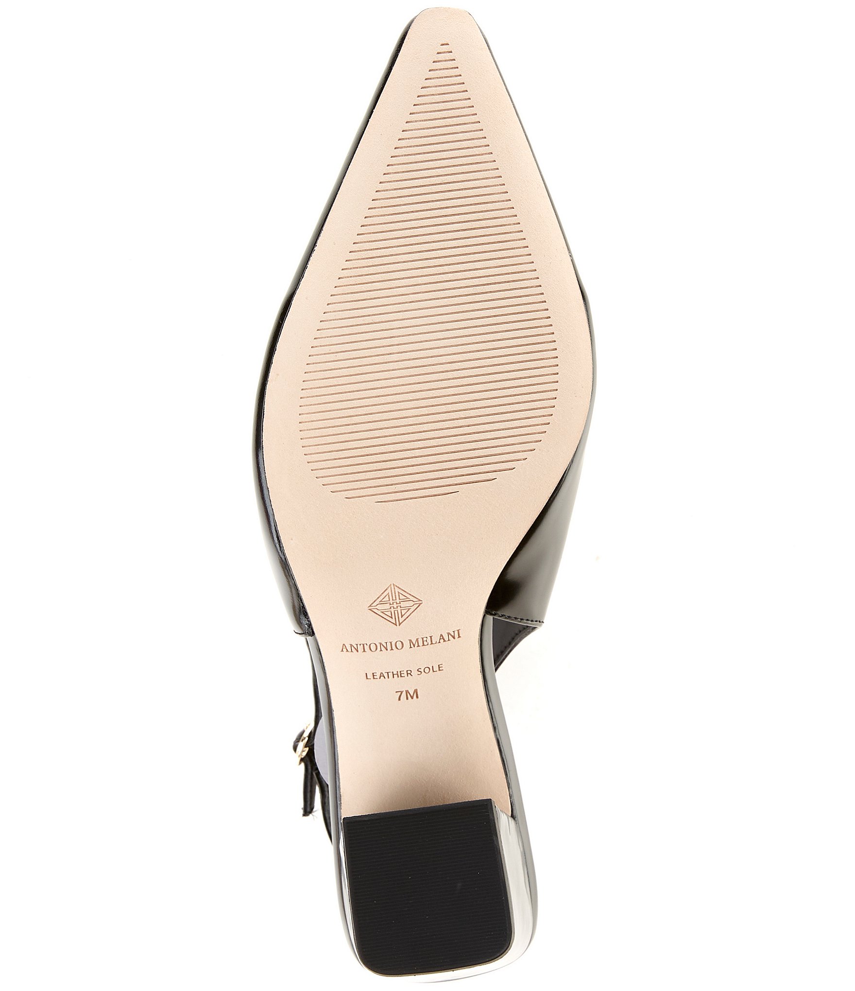 Antonio Melani Joss Leather Slingback Block Heel Pumps