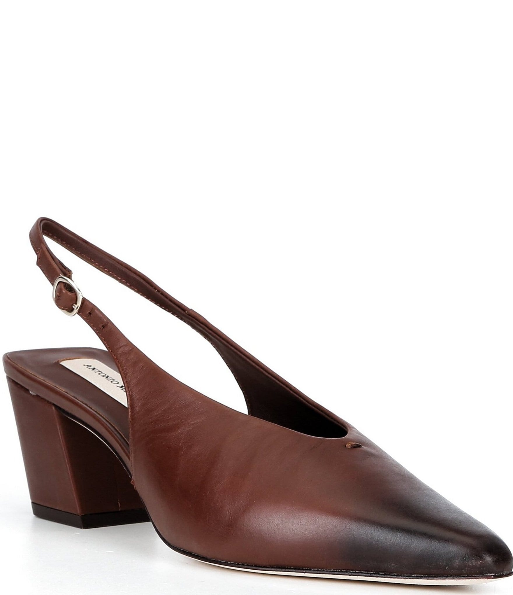 Antonio Melani Joss Ombre Leather Slingback Block Heel Pumps