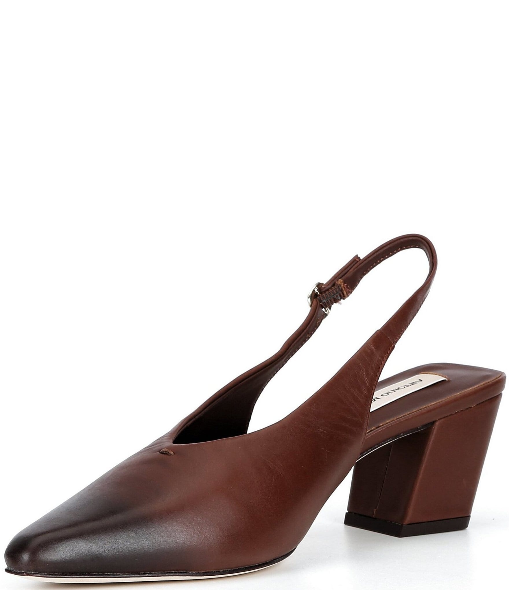 Antonio Melani Joss Ombre Leather Slingback Block Heel Pumps